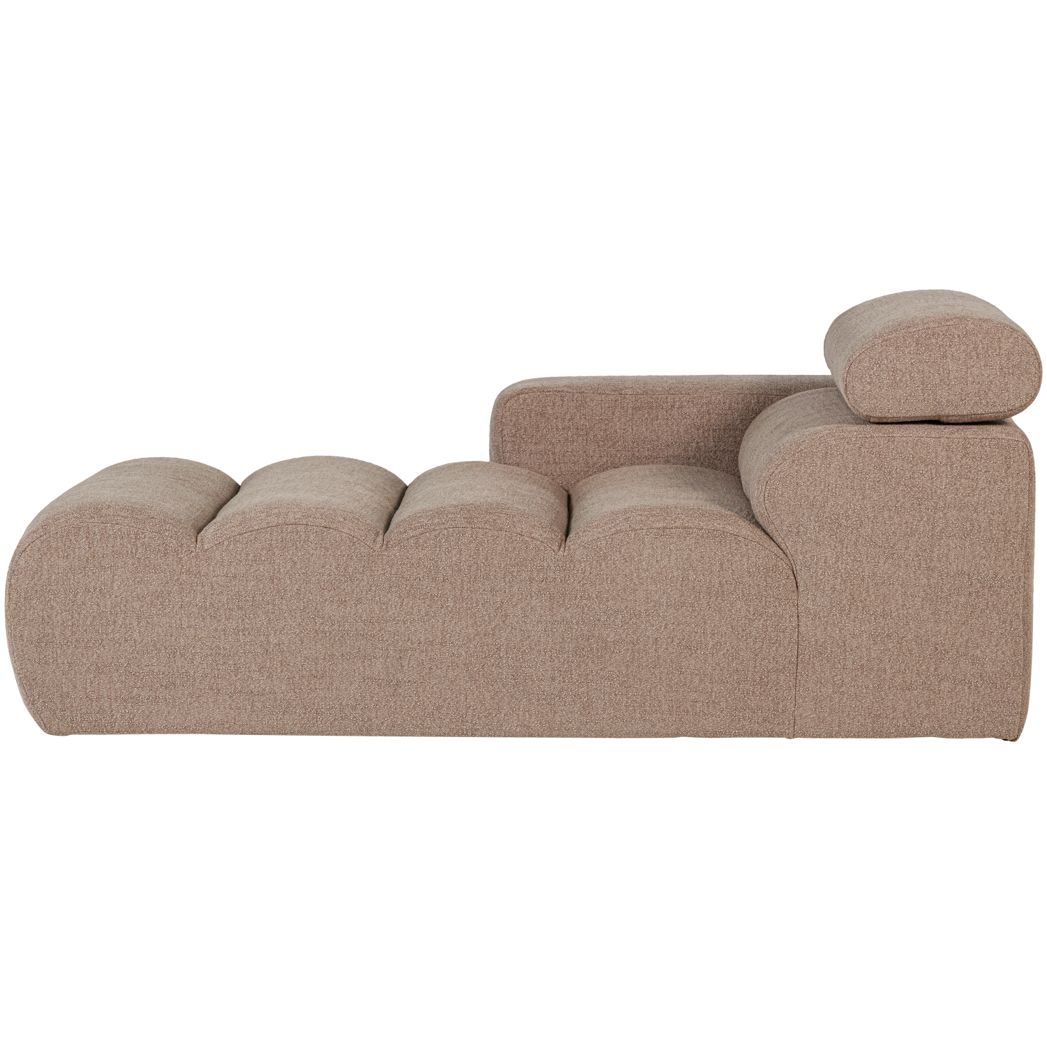 Novi chaise longue element arm links ribstof terra