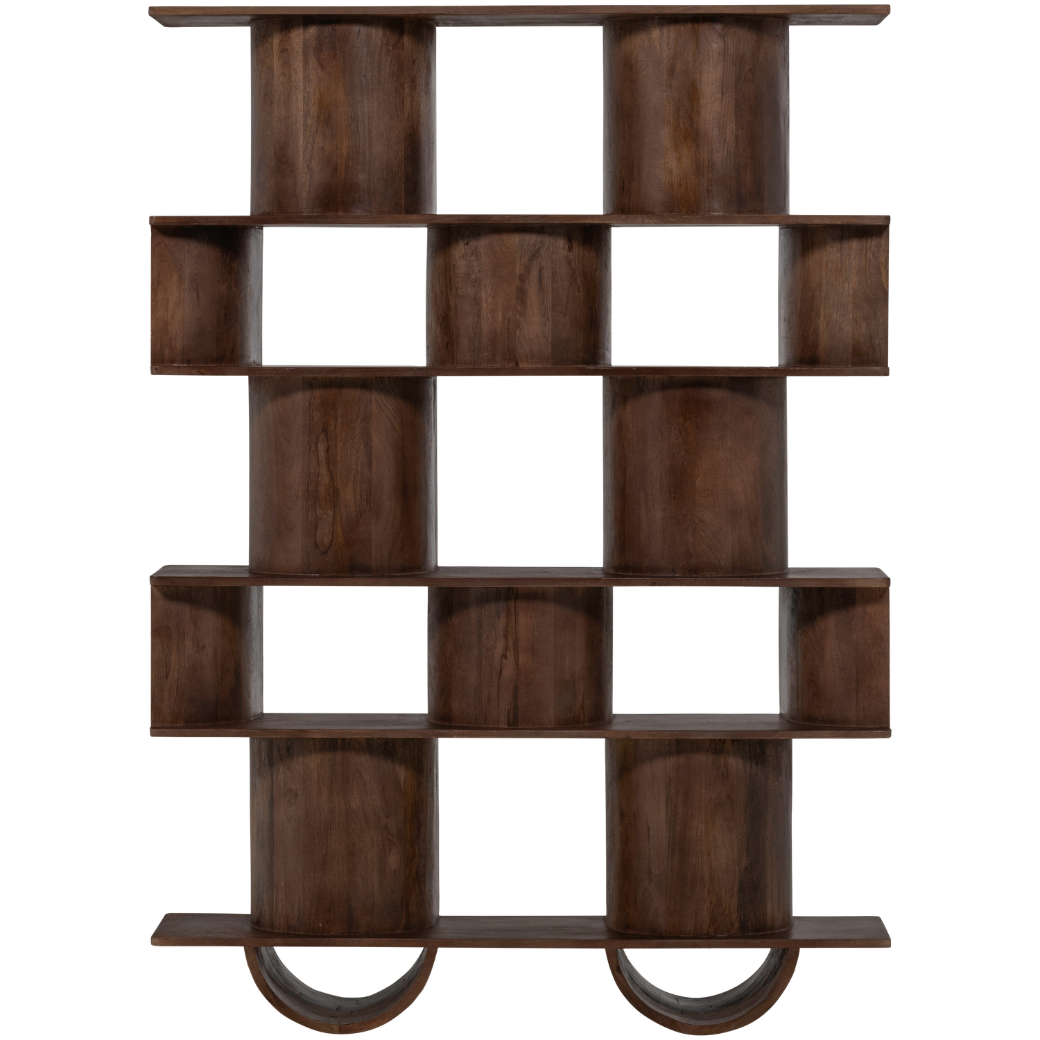 Sinne boekenkast mangohout walnoot 180x130cm