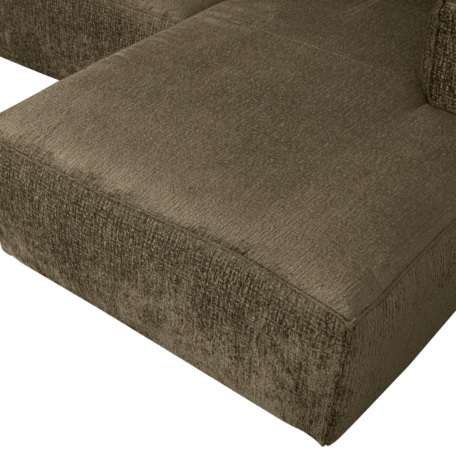 Bean hoekbank rechts chenille velvet taupe
