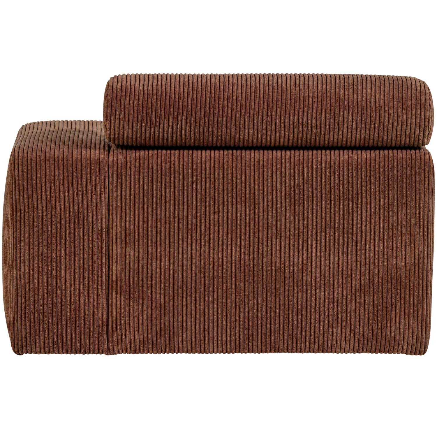 Novi chaise longue element arm rechts boucle karamelbruin