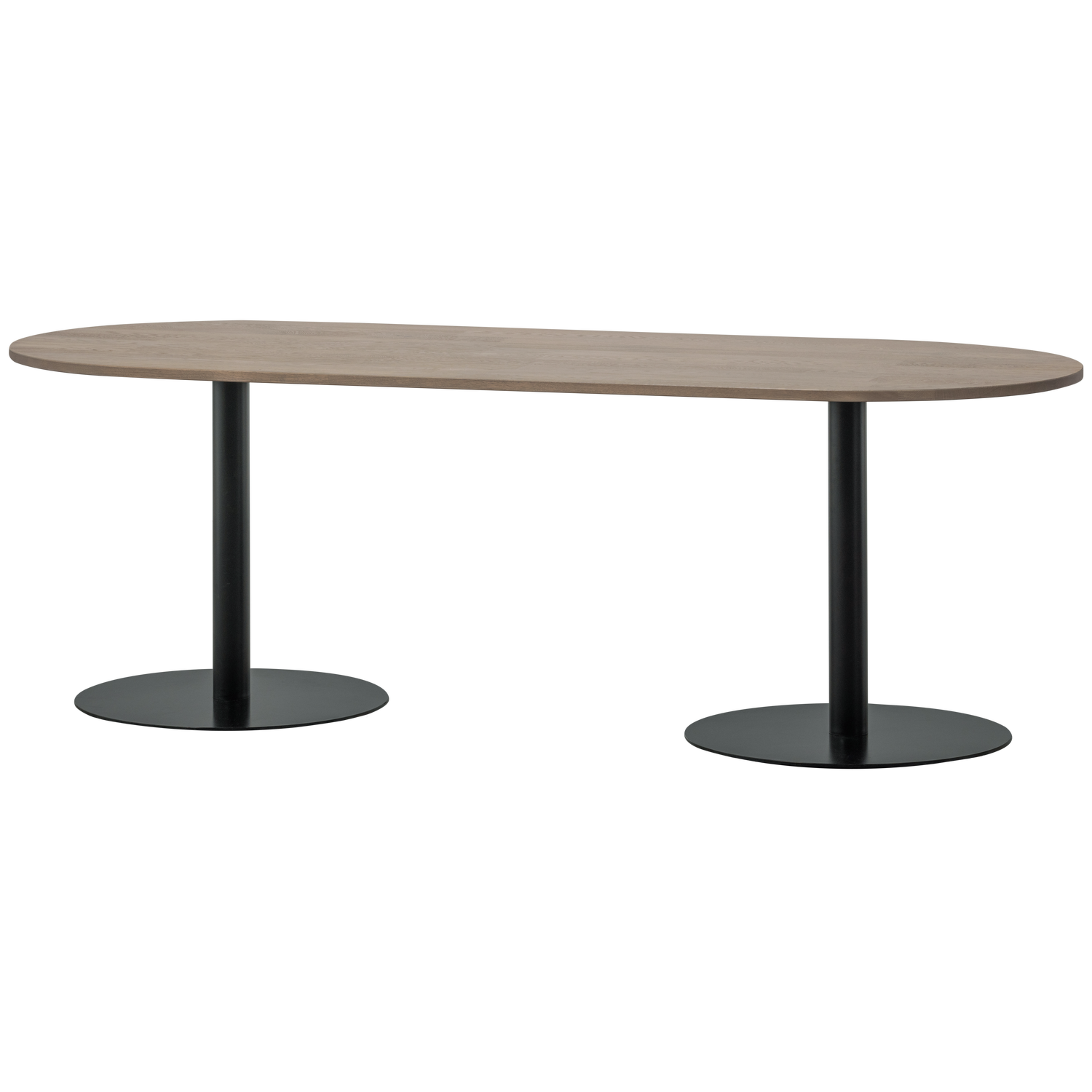 Tablo eettafel ovaal vl 220x90cm pebble grey/zwart [fsc]