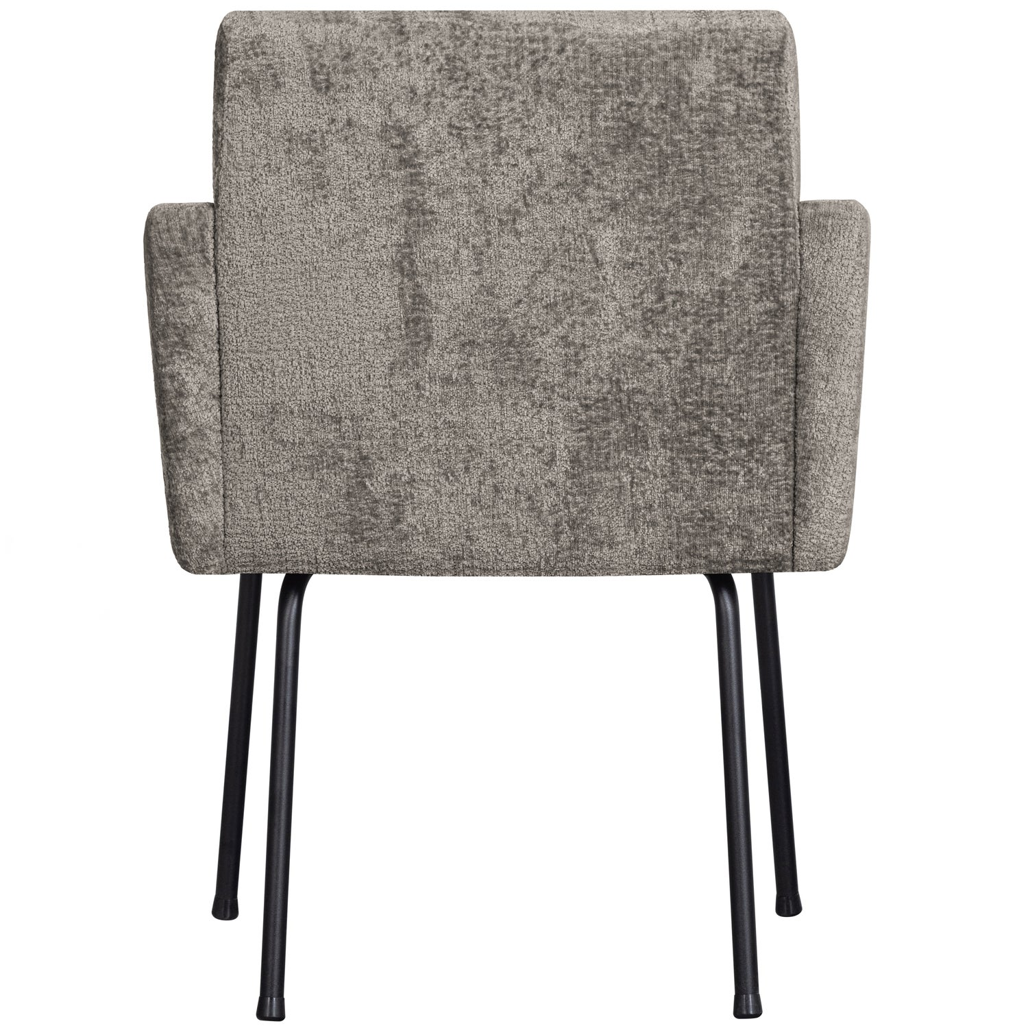 Mount eetkamerstoel met armleuning 3d chenille middenbruin