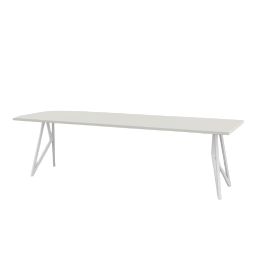 Studio HENK tafel Butterfly Rechthoekig - wit frame, HPL Fenix bianco kos