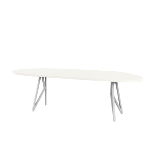 Studio HENK tafel Butterfly Blob - wit frame, HPL Fenix bianco kos