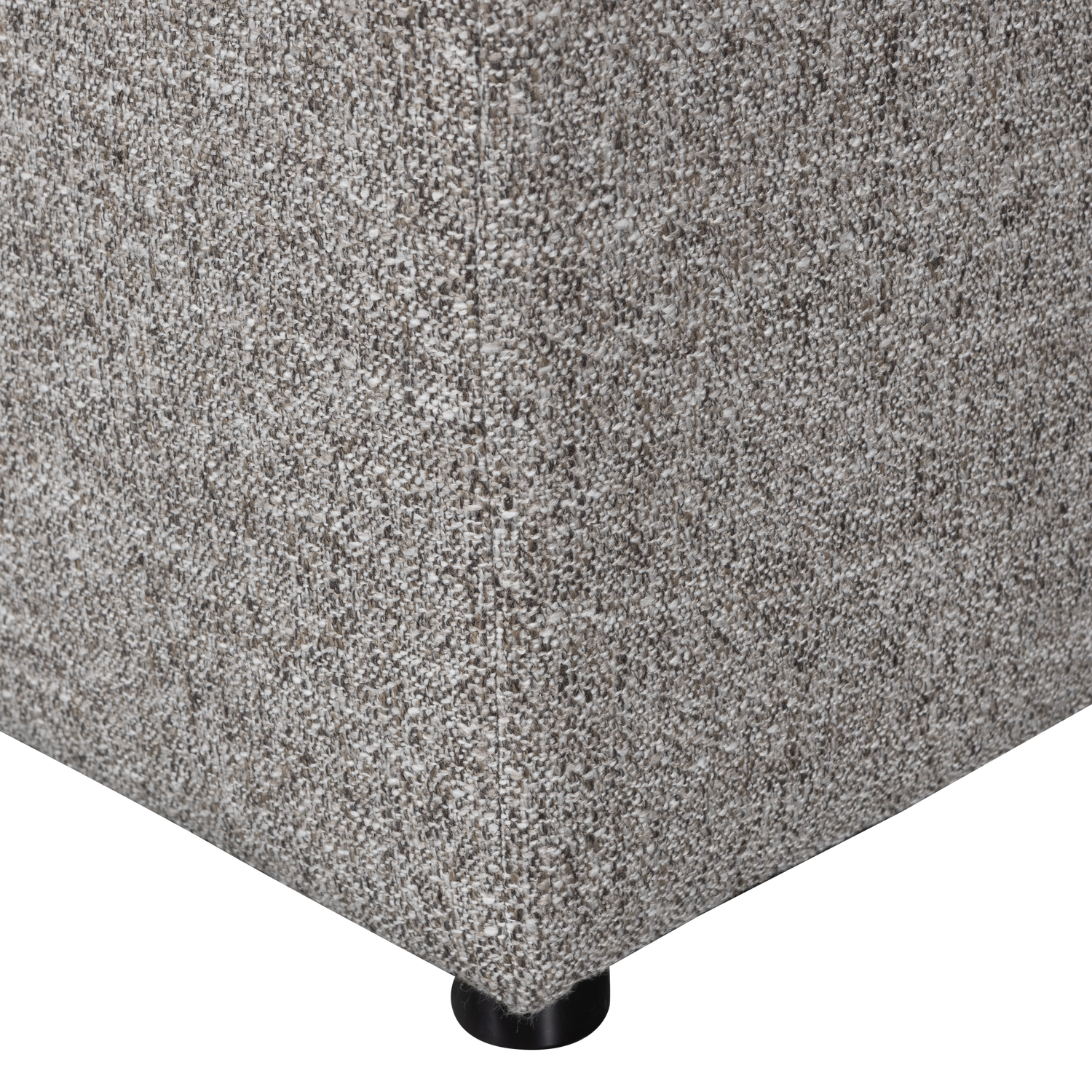 Allure hocker geweven stof donkerbruin melange