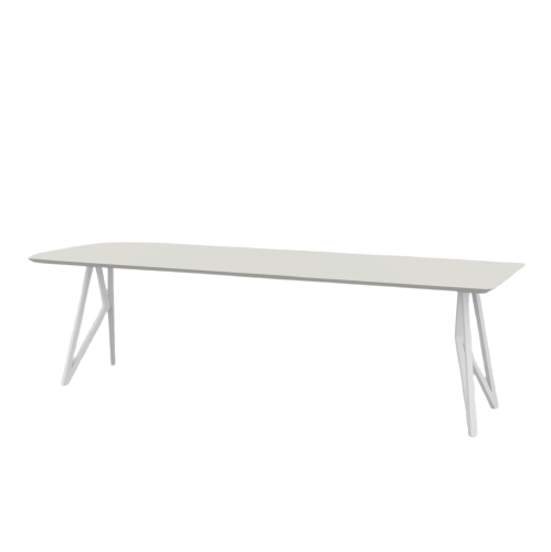 Studio HENK tafel Butterfly Rechthoekig - wit frame, HPL Fenix bianco kos
