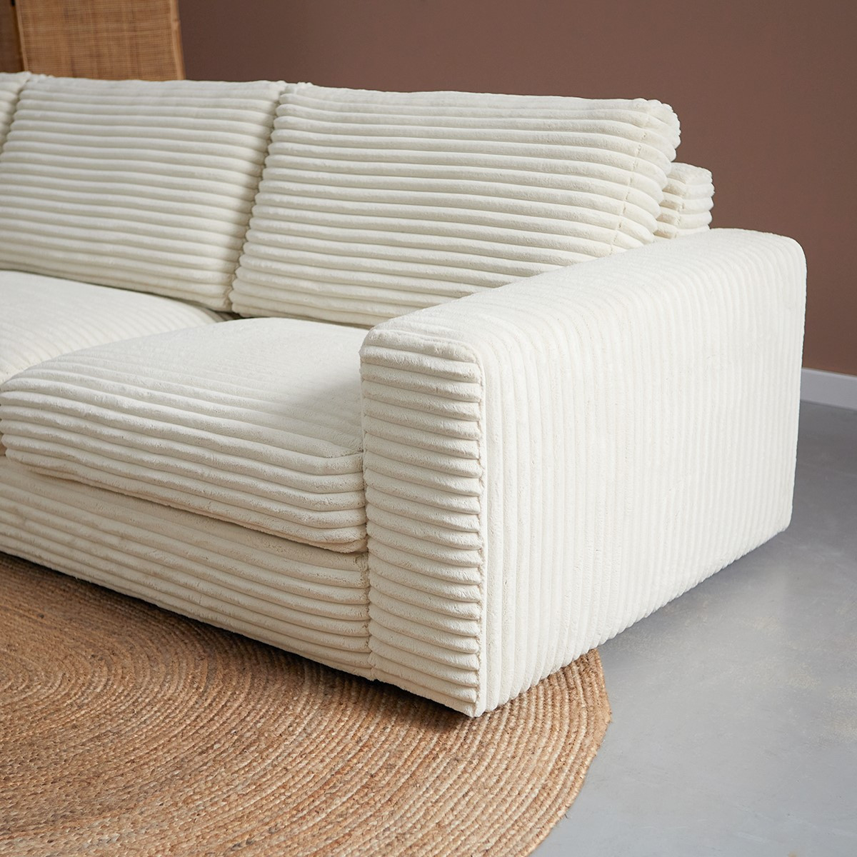 Hoekbank Avero Crème Chaise Longue