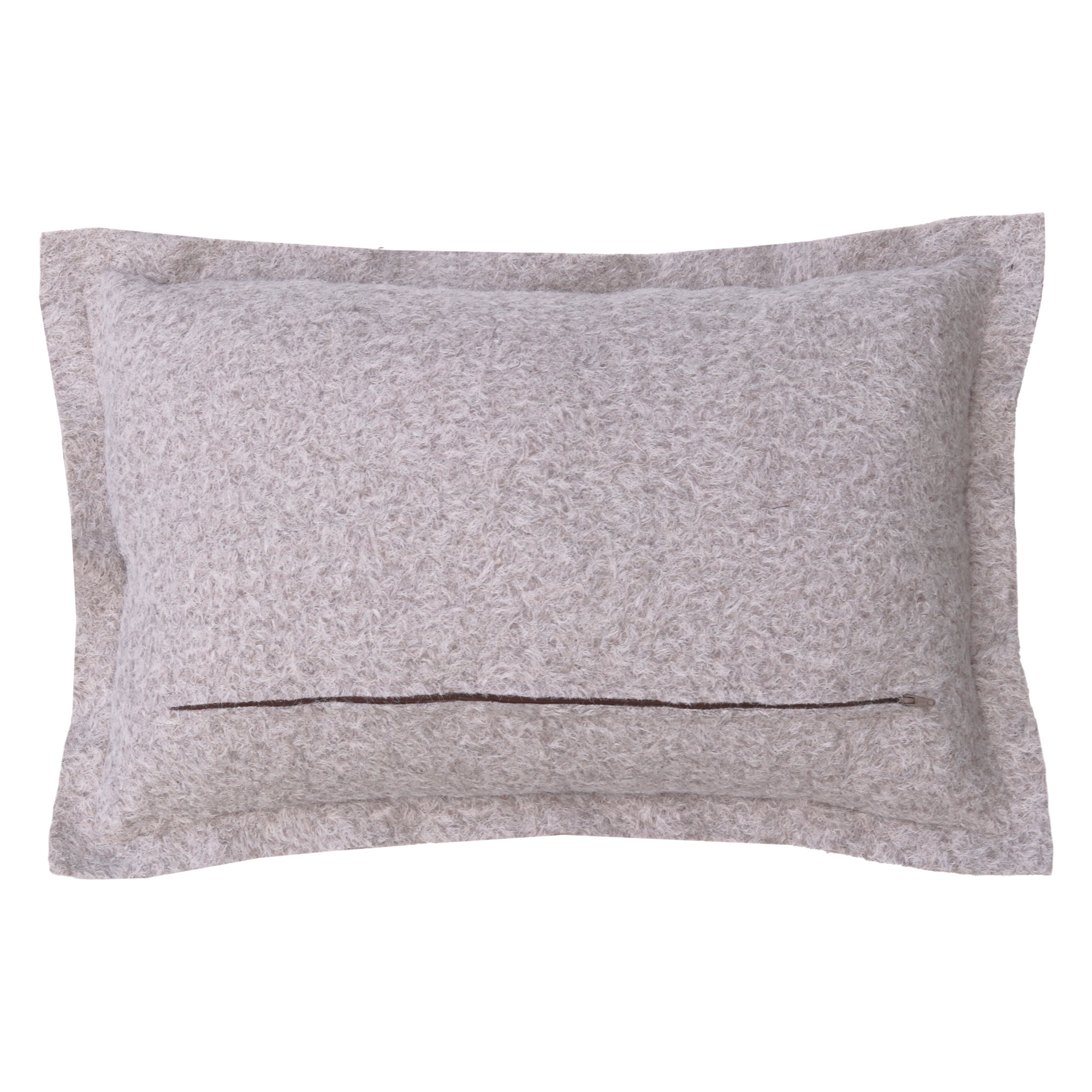 Kussen wol boucle taupe