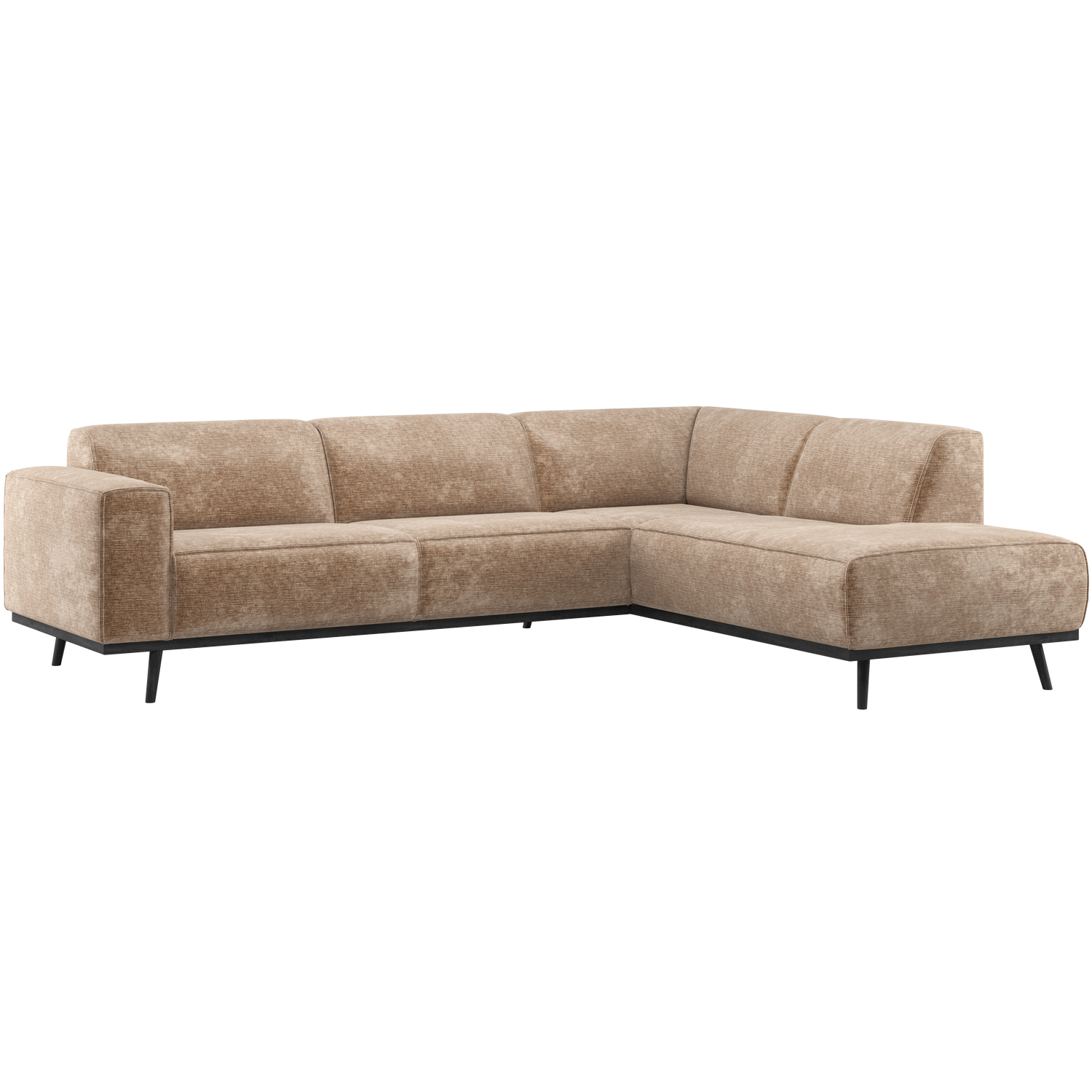 Statement hoekbank rechts chenille velvet terra