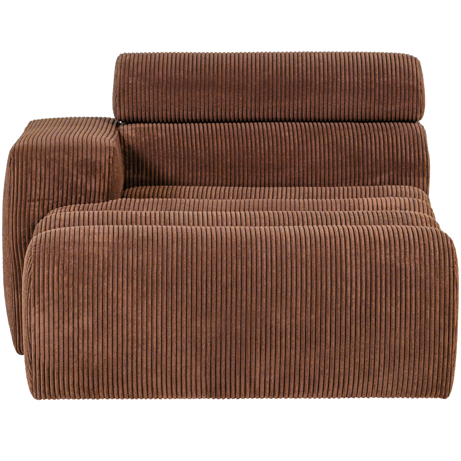Novi chaise longue element arm links ribstof terra
