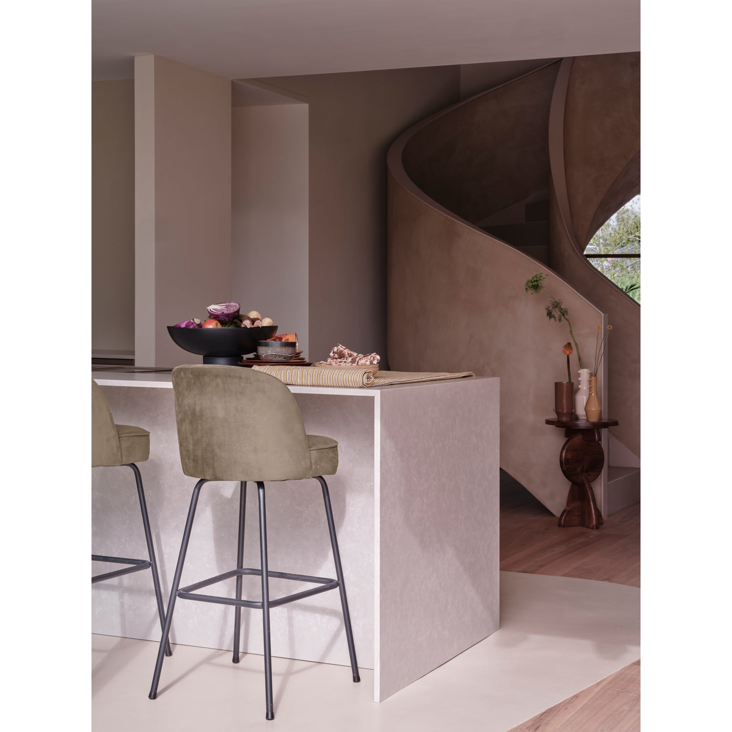 Vogue barstoel 80 cm boucle beige