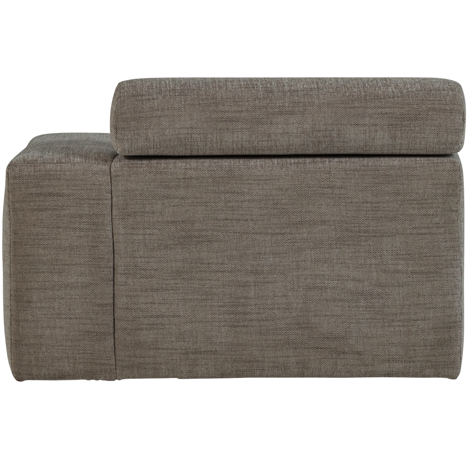 Novi chaise longue element arm rechts boucle karamelbruin