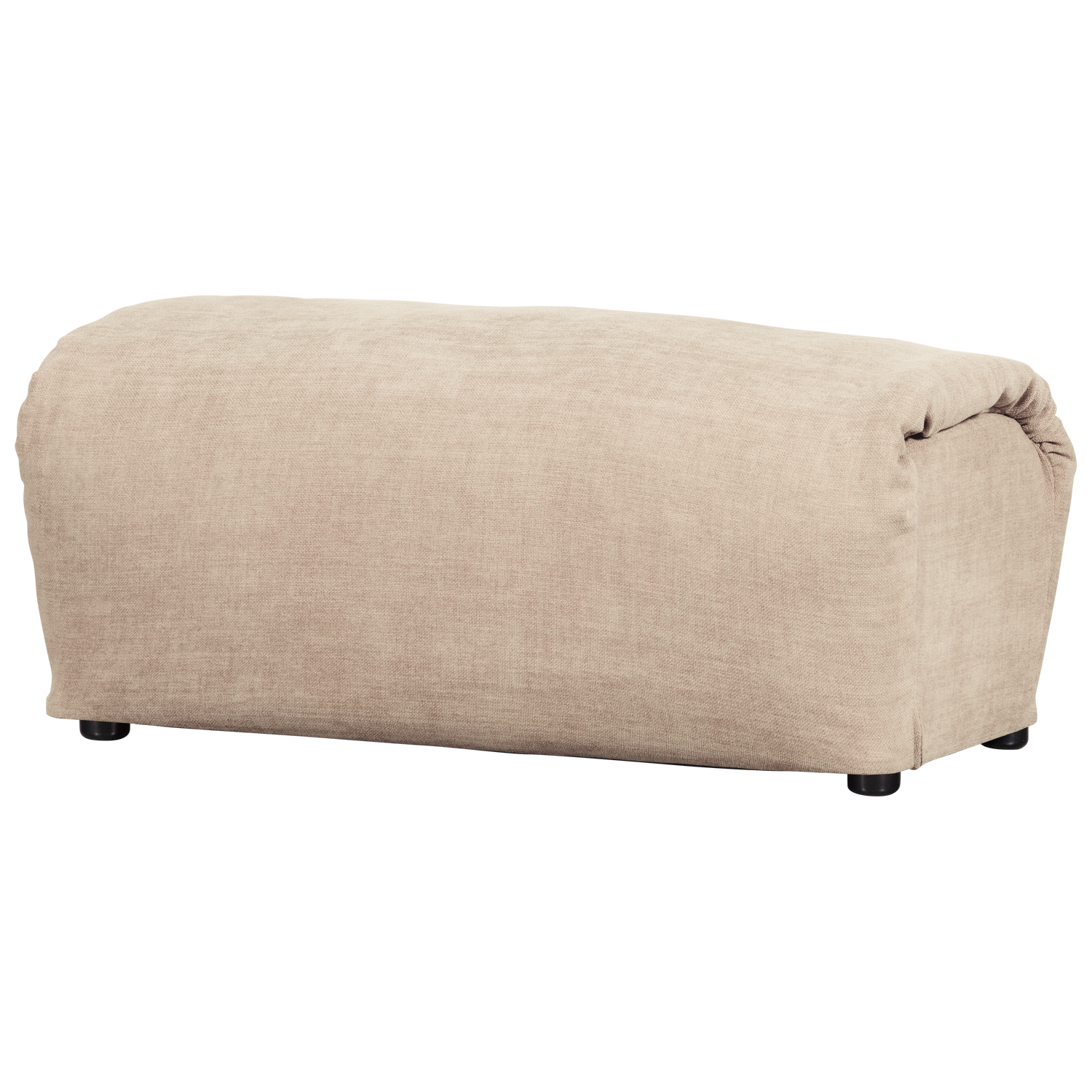 Baggy hocker geweven stof naturel melange