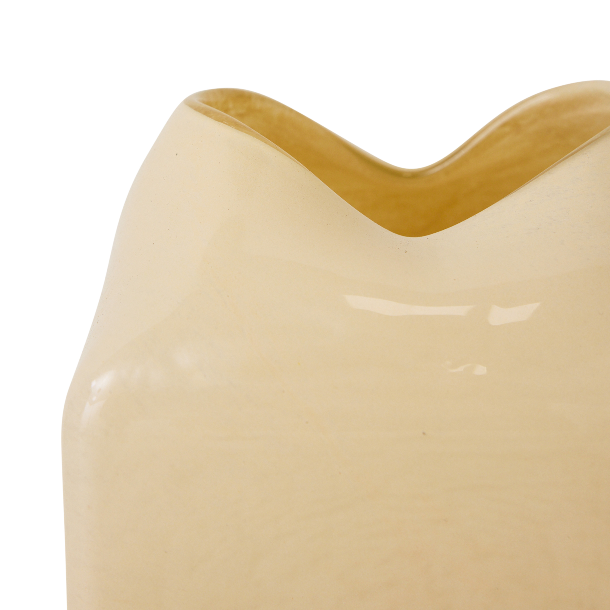 HK Forma glass vase cream