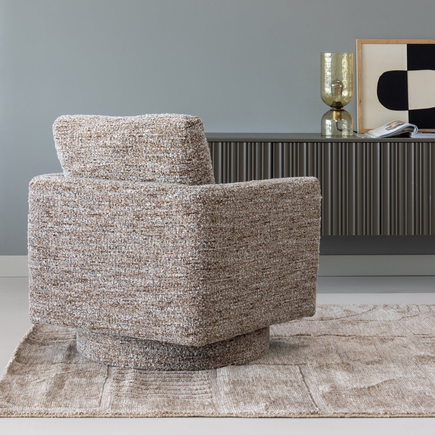 Oska draaifauteuil naturel melange