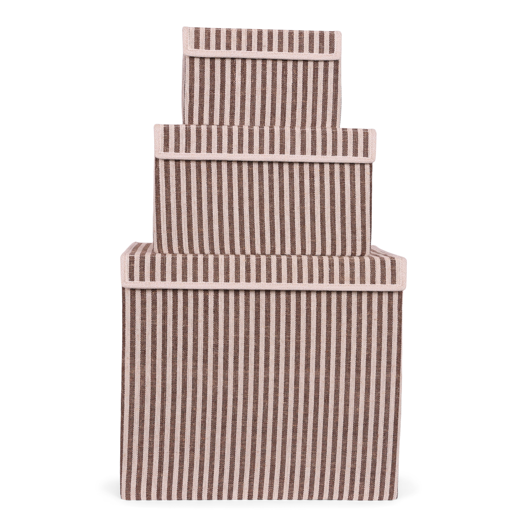 Opbergdoos Auri stripe brown