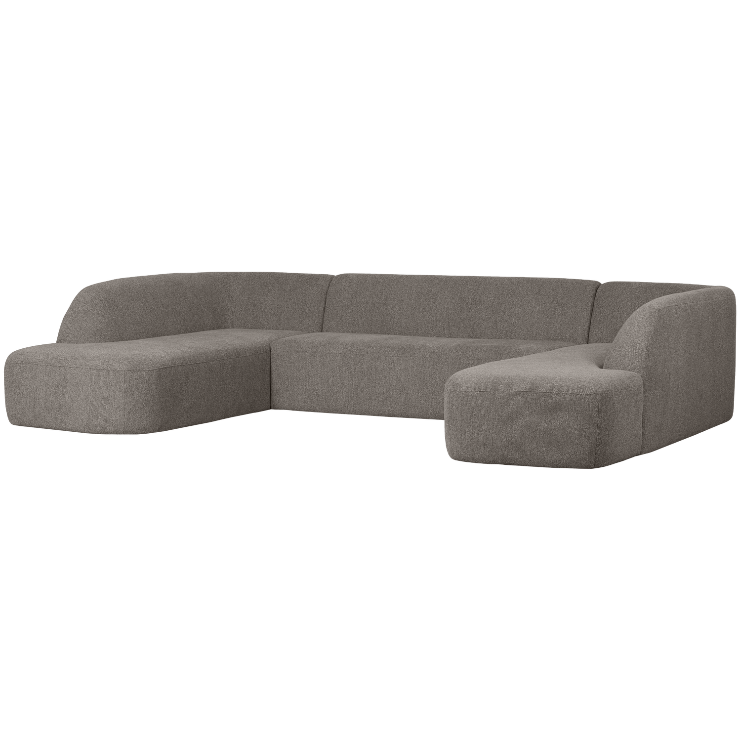 Sloping u-vorm bank off white melange