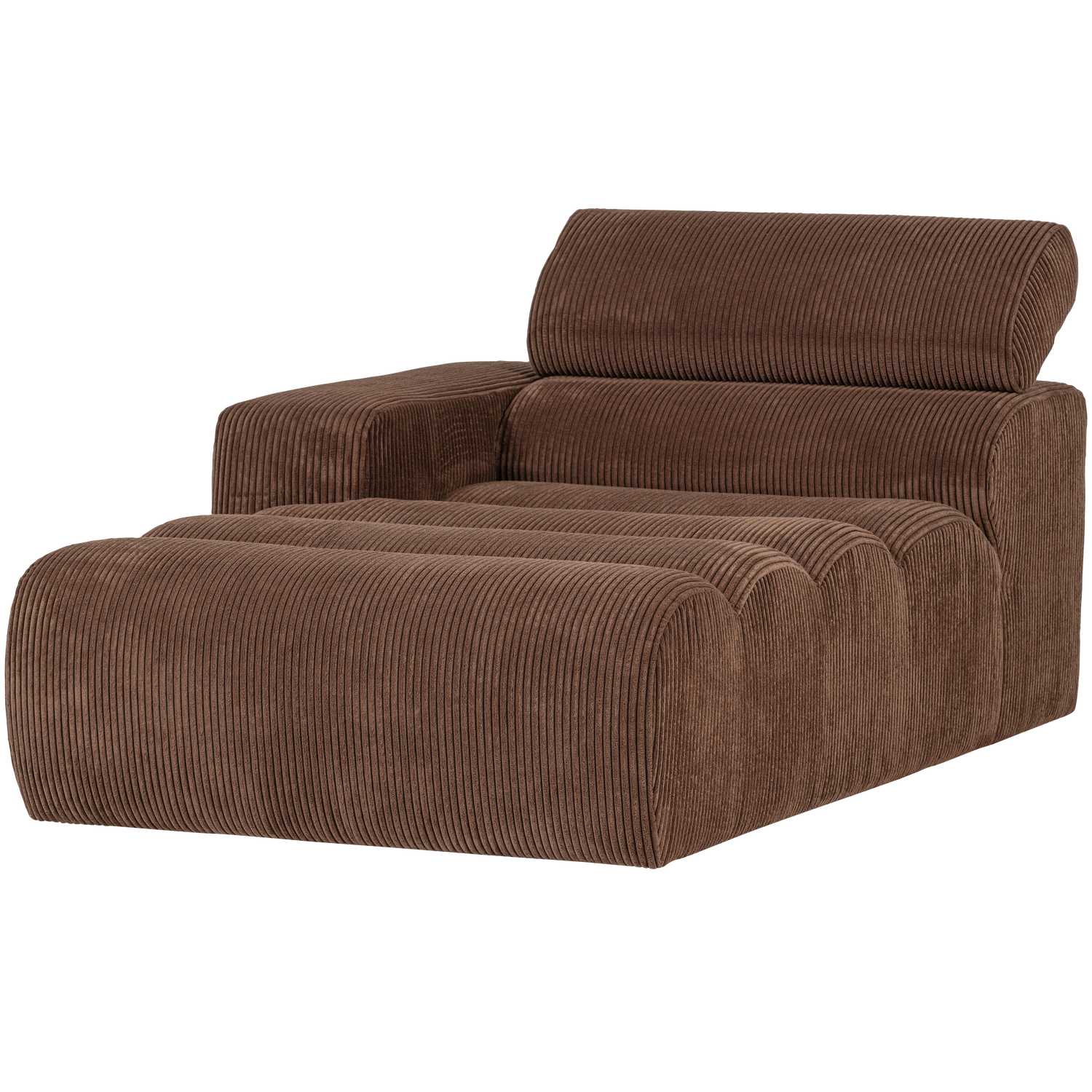Novi chaise longue element arm links ribstof terra