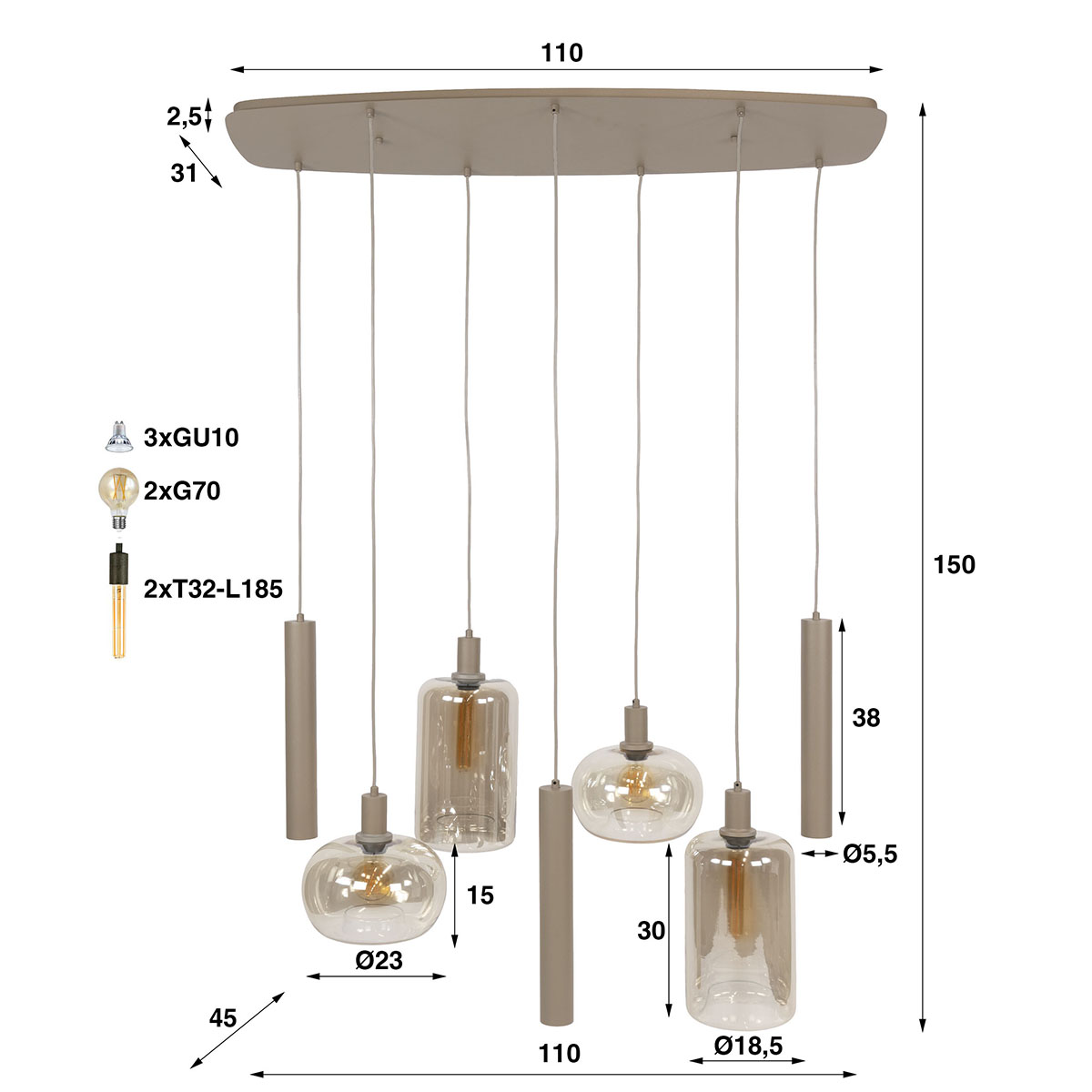 Hanglamp Serendipity 7