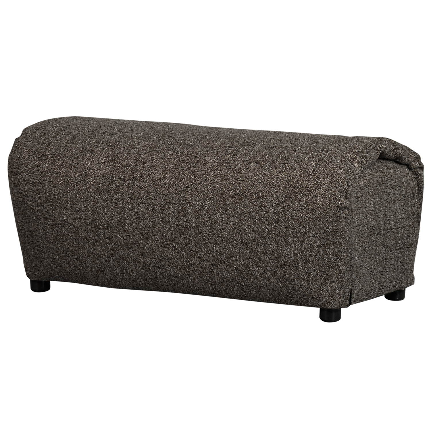 Baggy hocker geweven stof naturel melange
