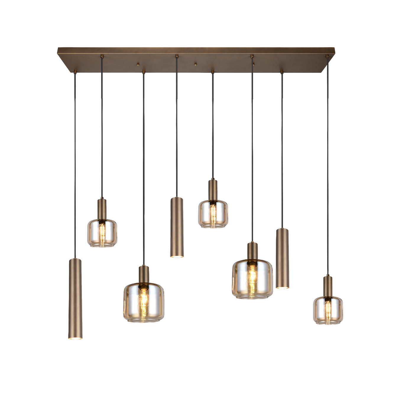 Lizie Hanglamp 8-lichts Brons