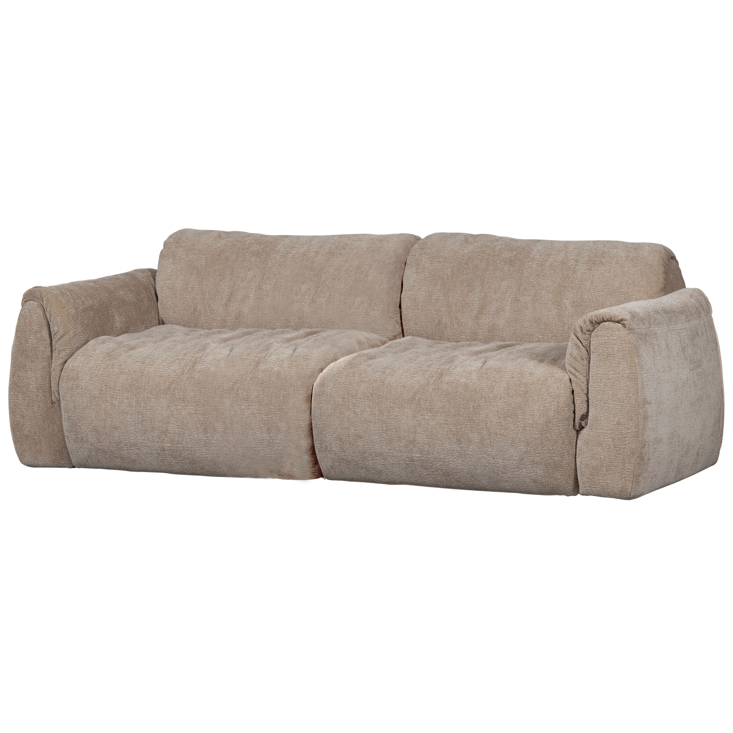 Baggy 2-zits bank 3d chenille middenbruin