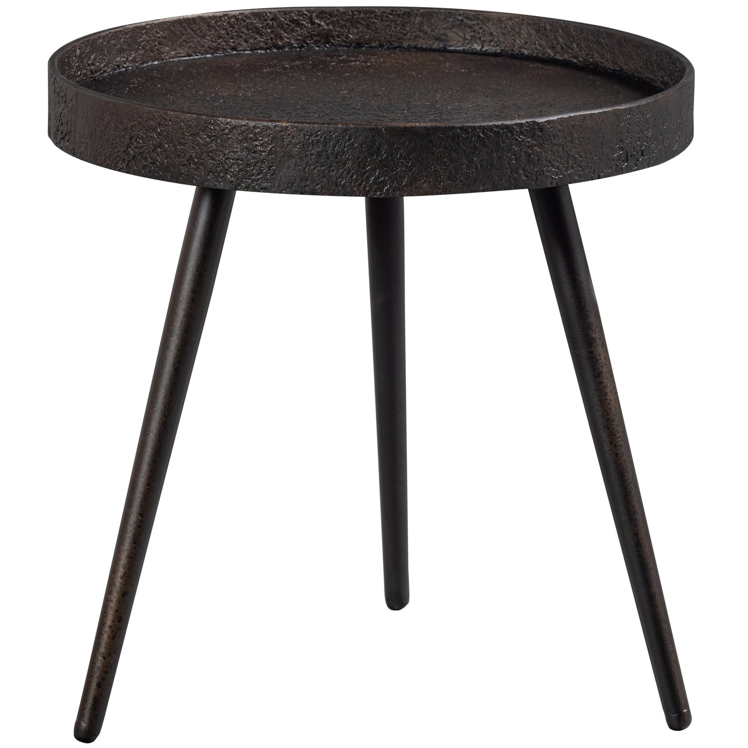 Bounds bijzettafel m hout/metaal antique goud 41xo41 cm
