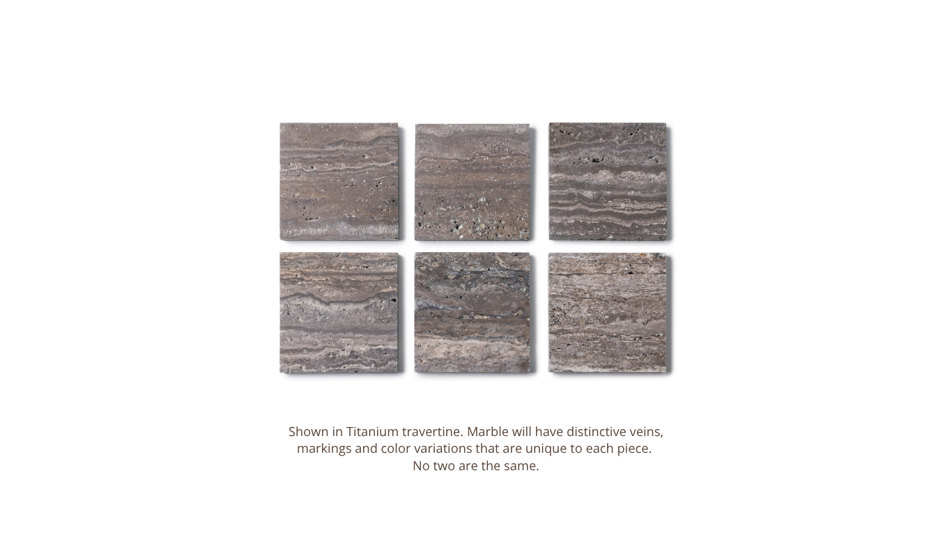 Organisch dienblad Titanium travertine kidney 40x23cm