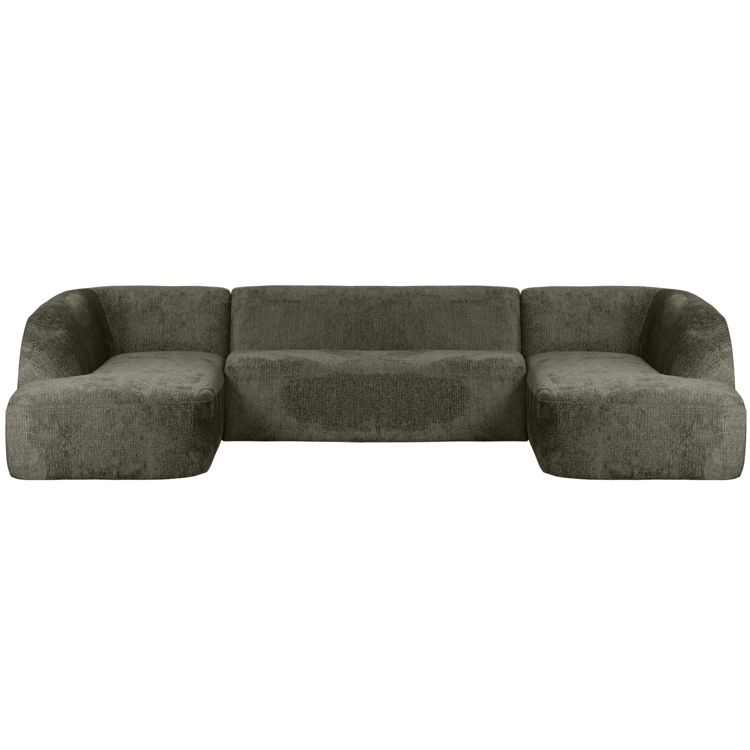 Sloping u-vorm bank off white melange
