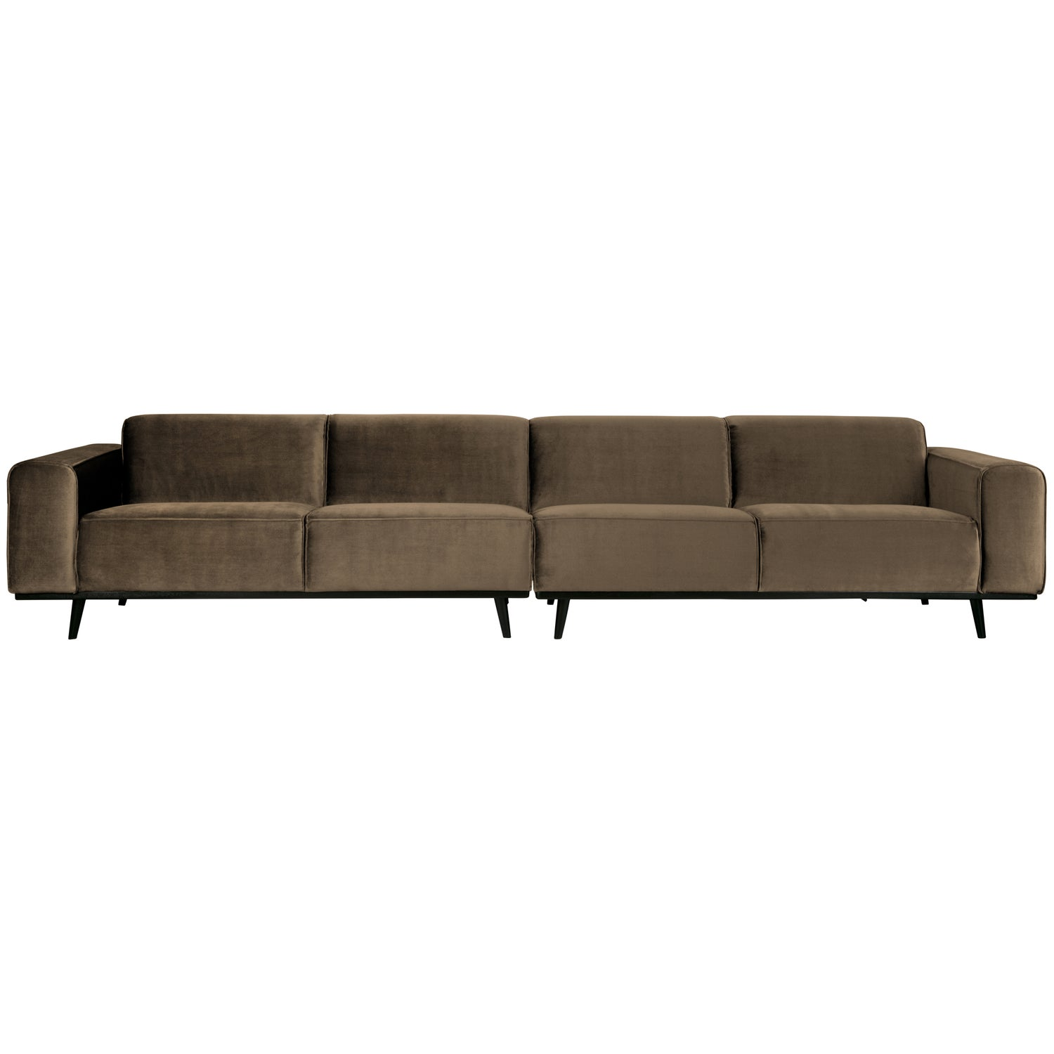 Statement xl 4-zits bank 372 cm lichtbruin melange
