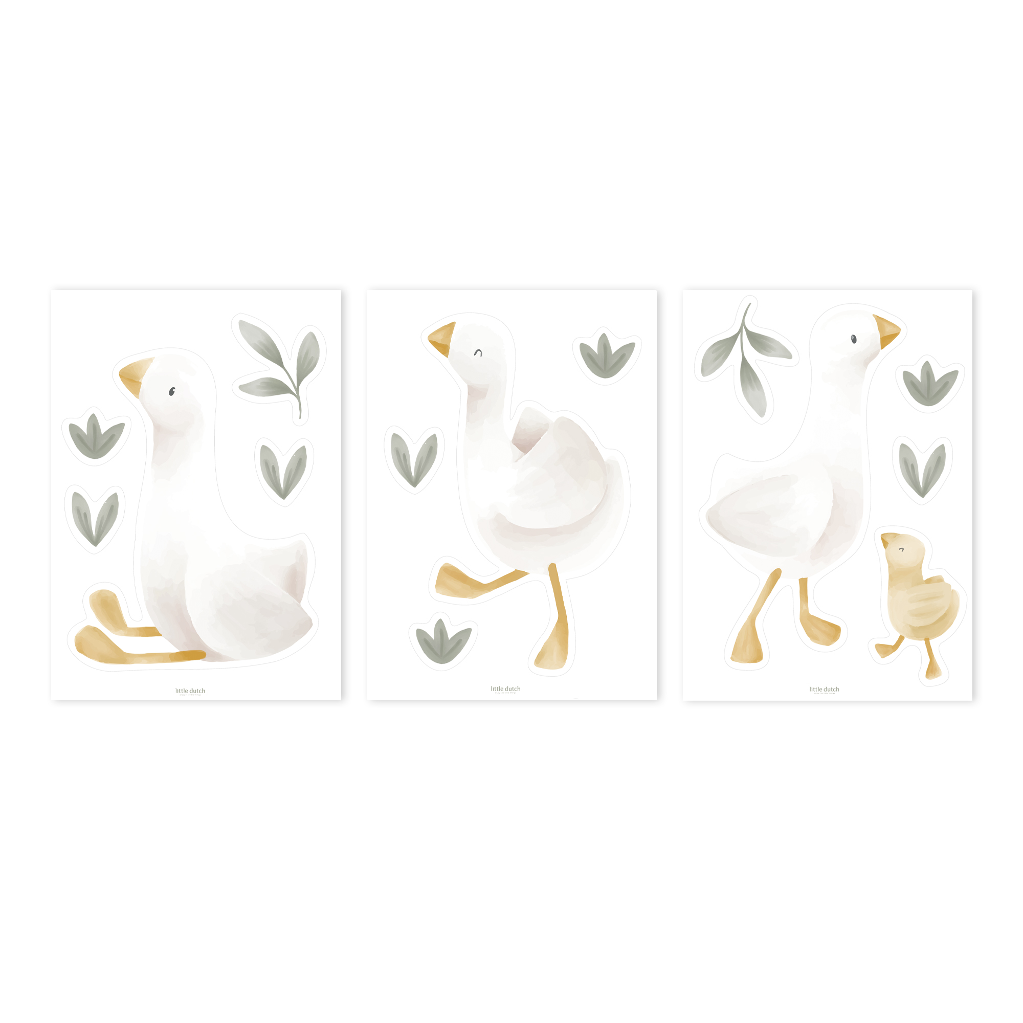 Muurstickers Little Goose (A4)