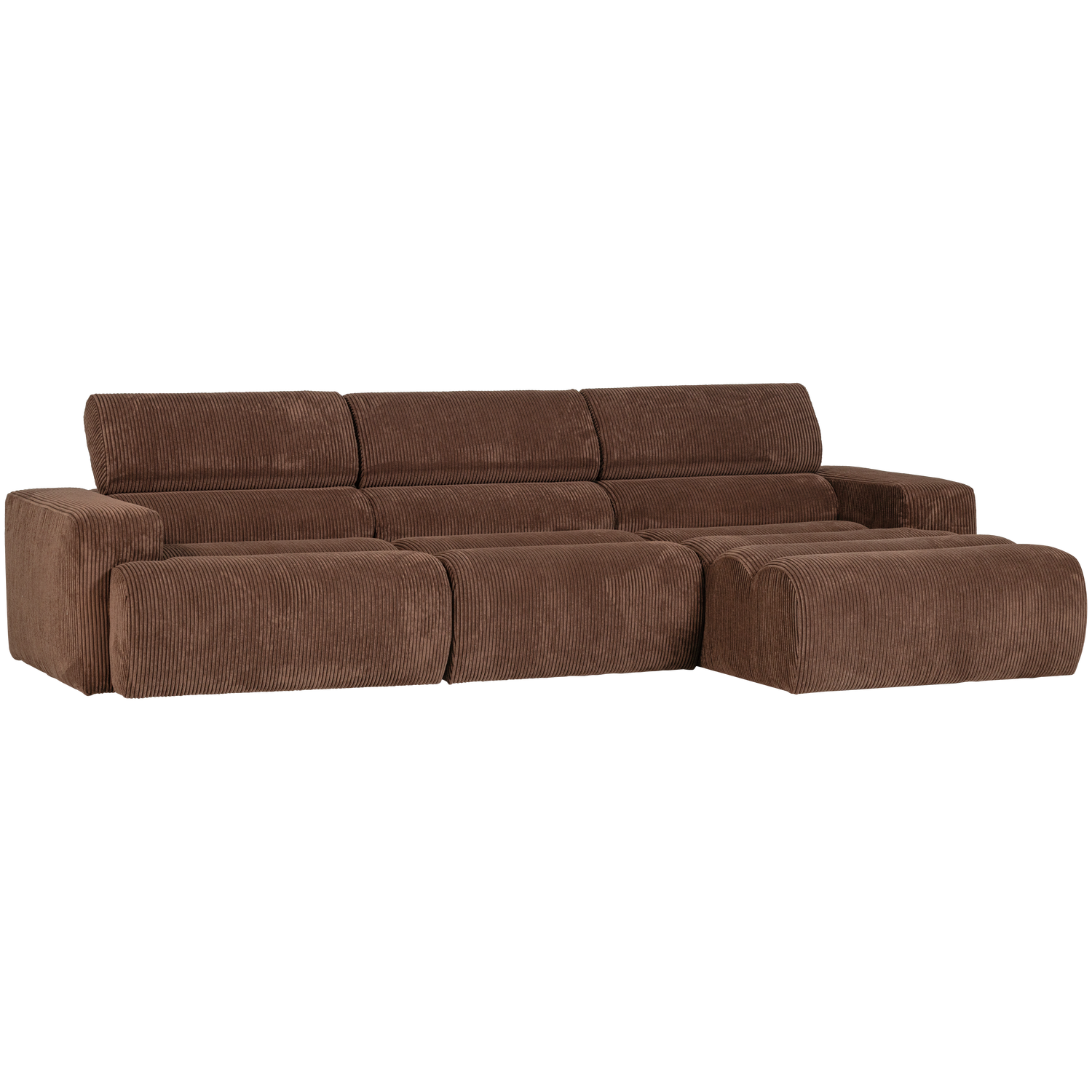 Novi chaise longue bank rechts donkerbruin melange