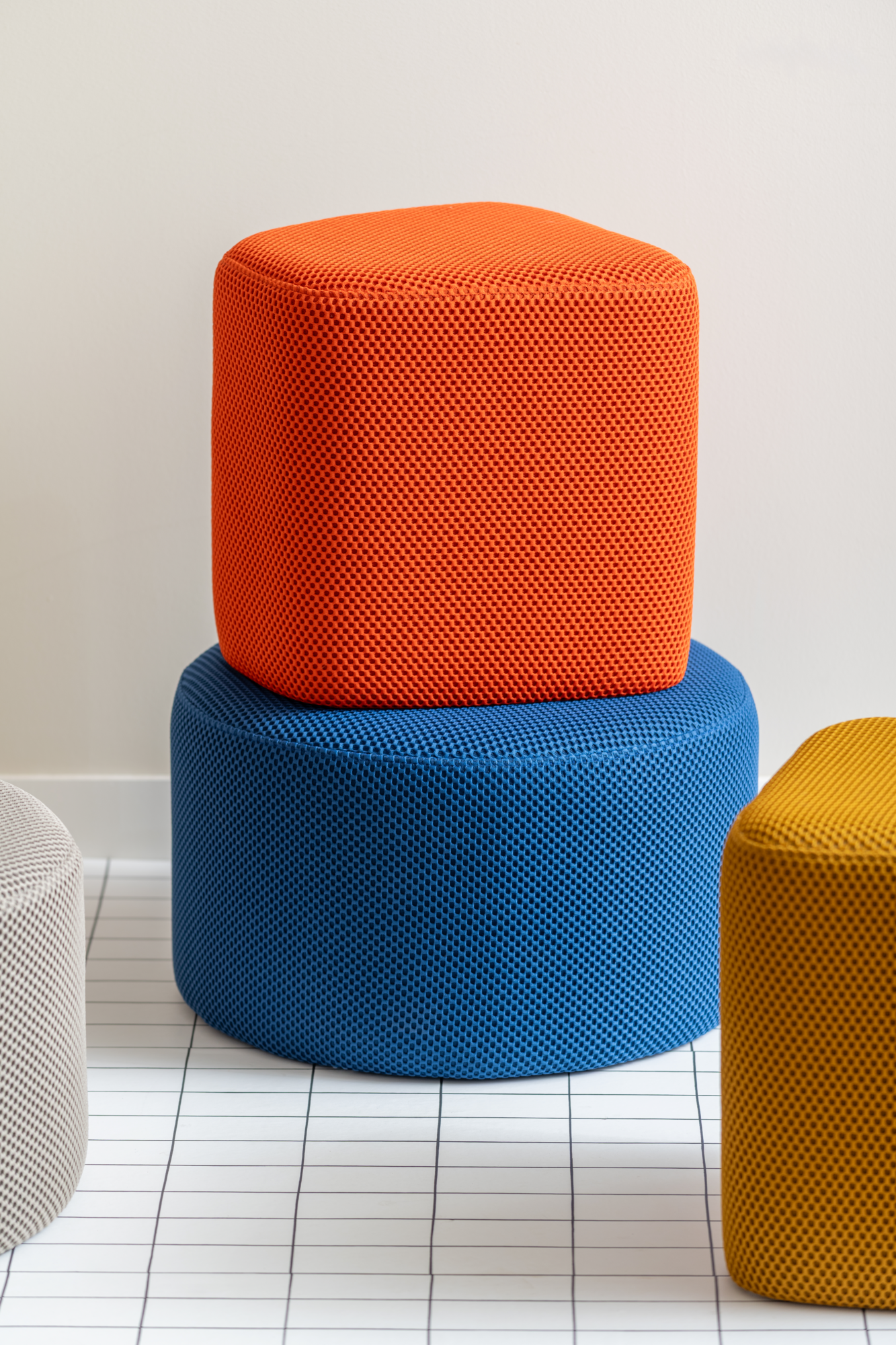 Poef Retro Mesh Rond