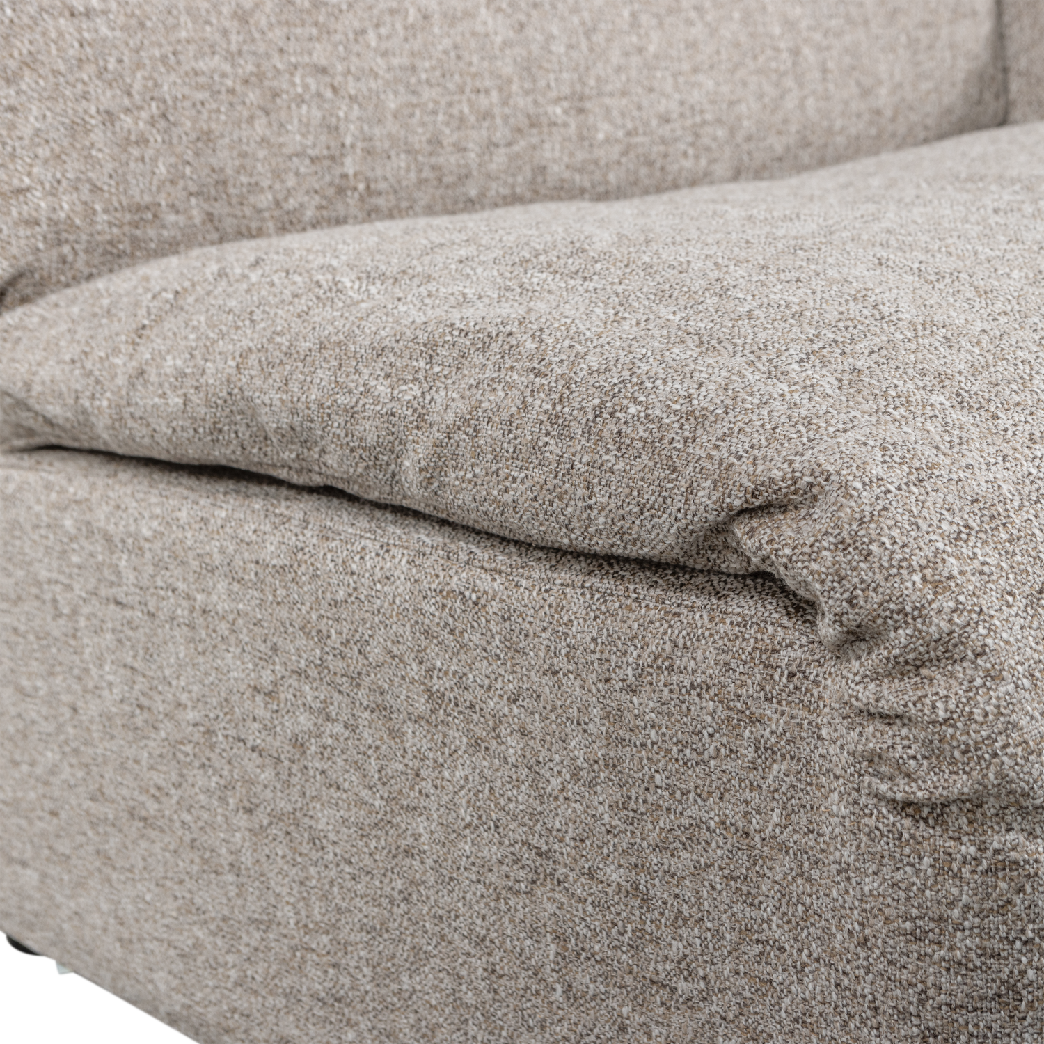 Baggy 1-zits element met arm rechts geweven chenille bruin