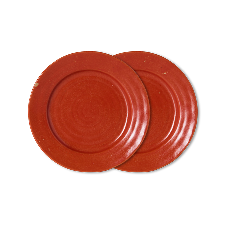 HKliving Servies Farmhouse Ceramics Klein bord - set van 2