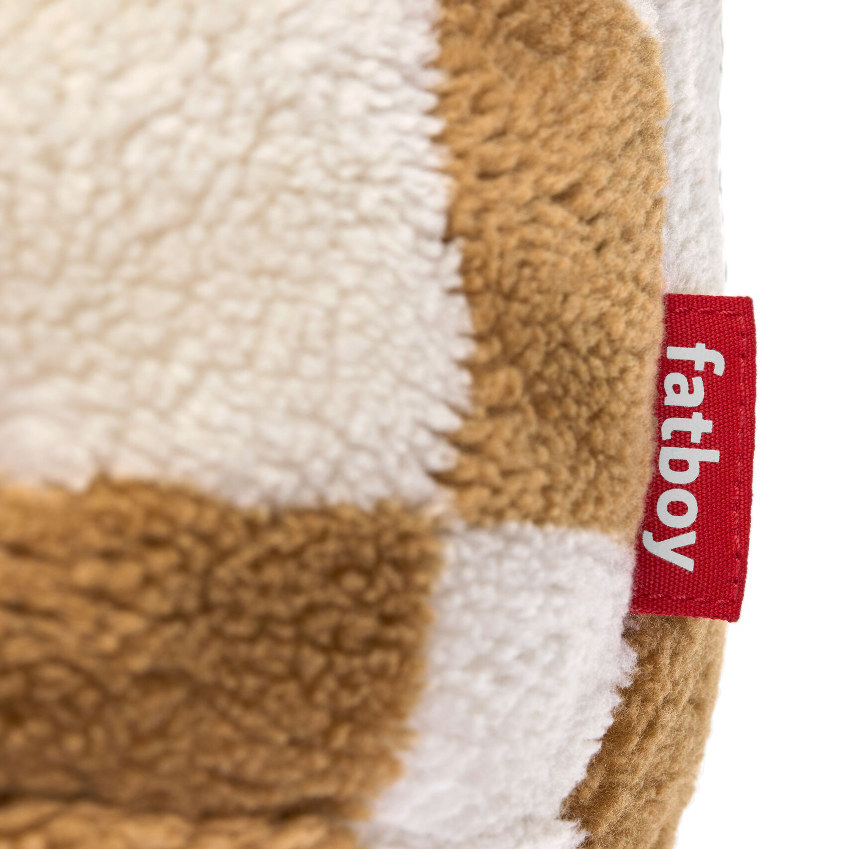 Fatboy Poef point teddy chess almond creme