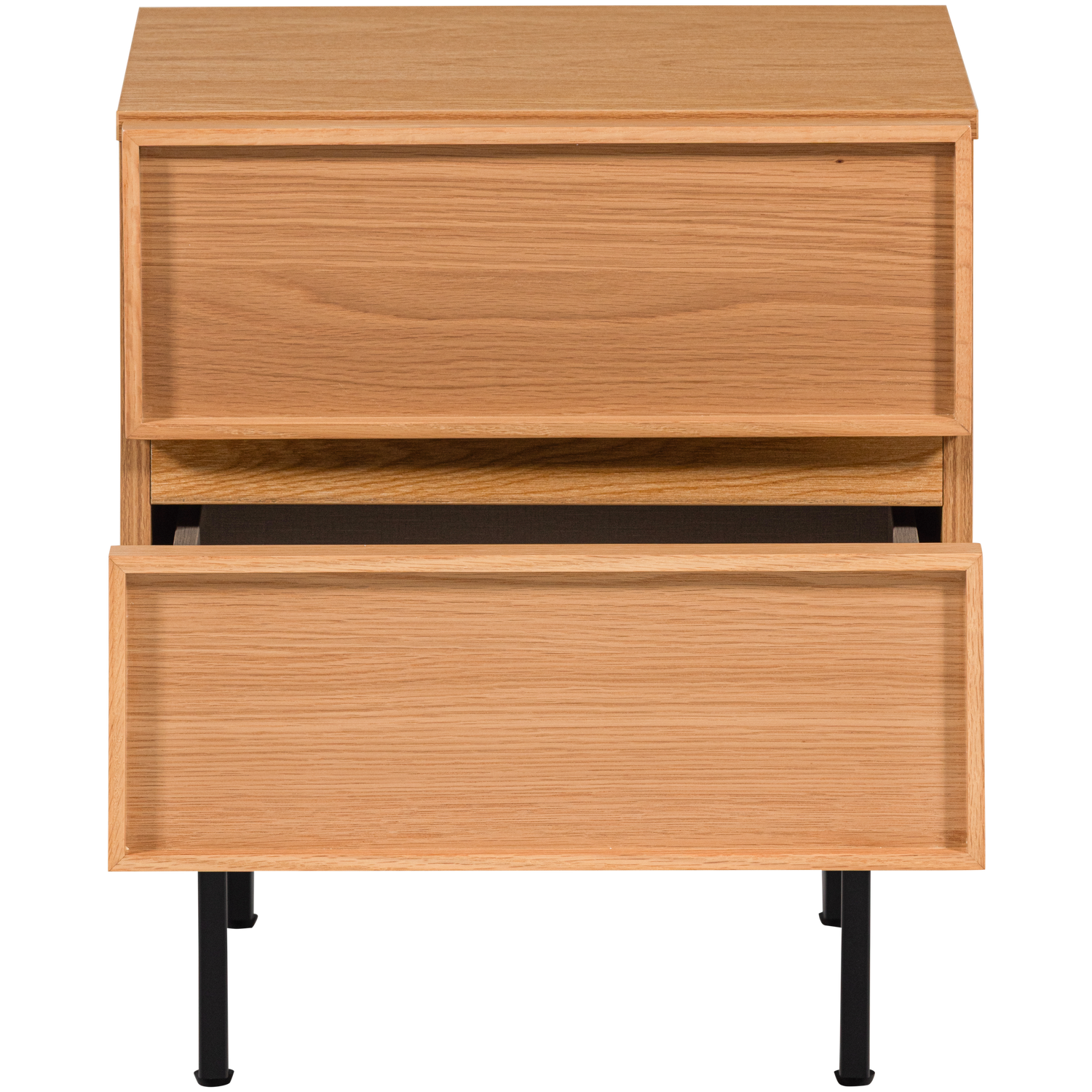 Tours ladekast/nachtkastje 2 lades melamine/mdf naturel
