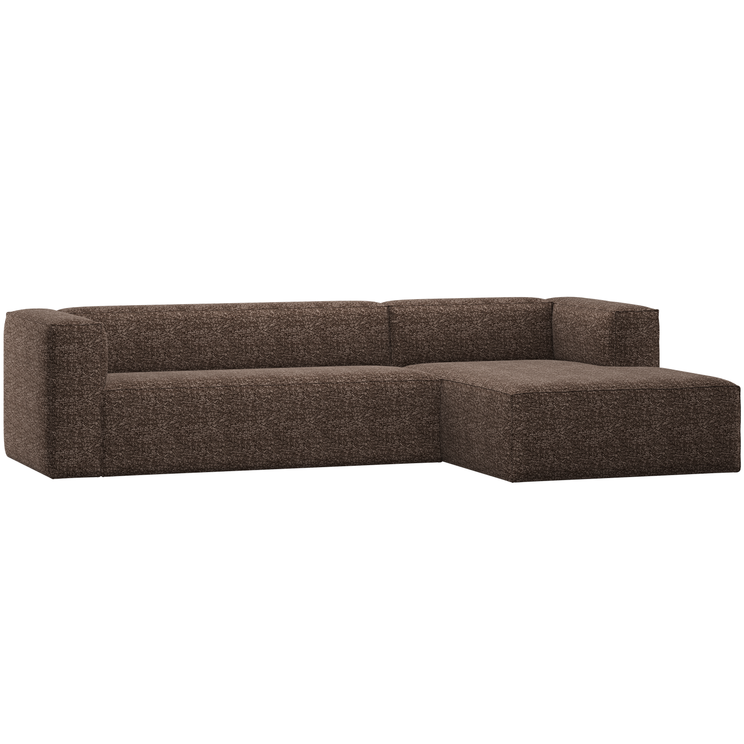 Bean hoekbank rechts chenille velvet taupe