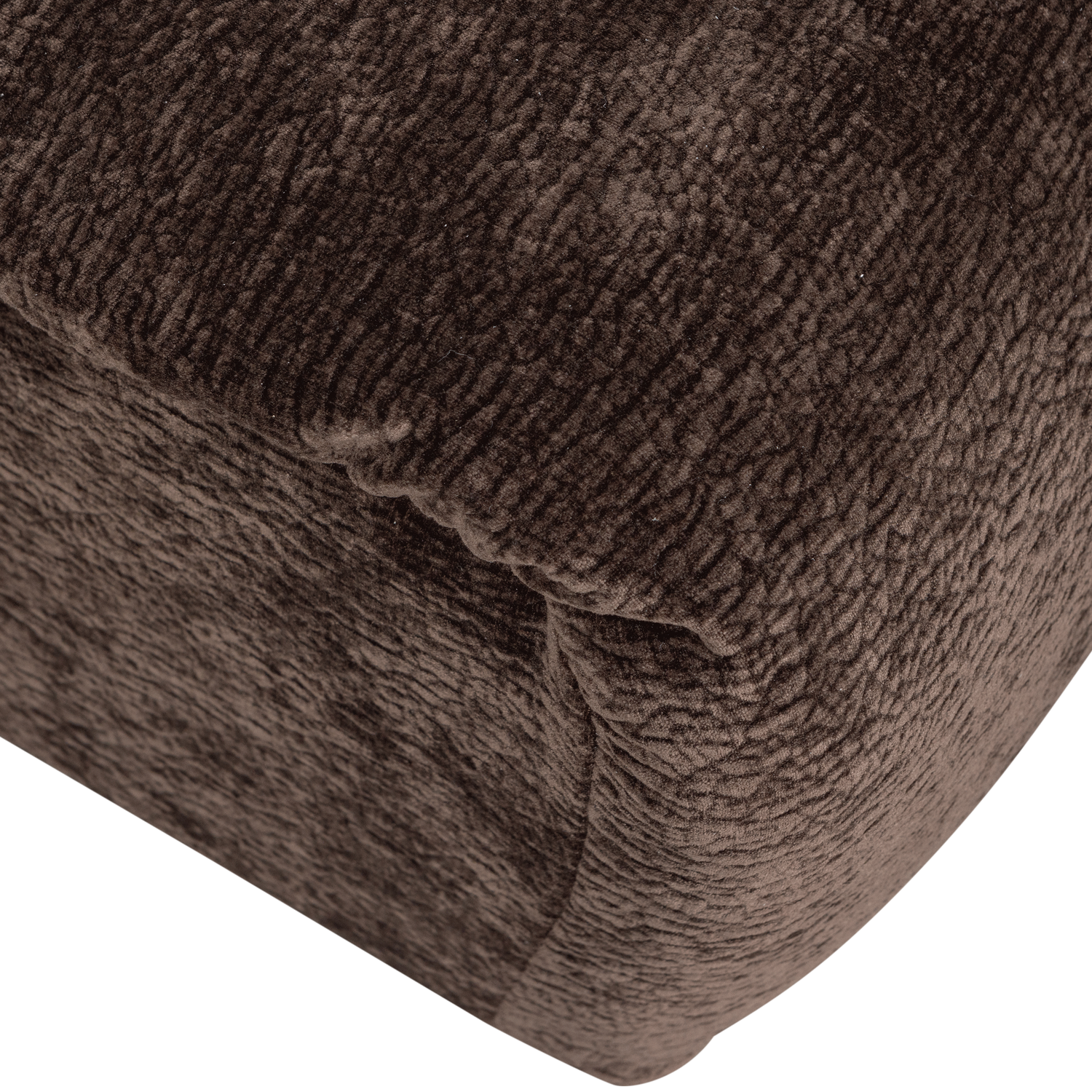 Baggy hocker geweven stof naturel melange