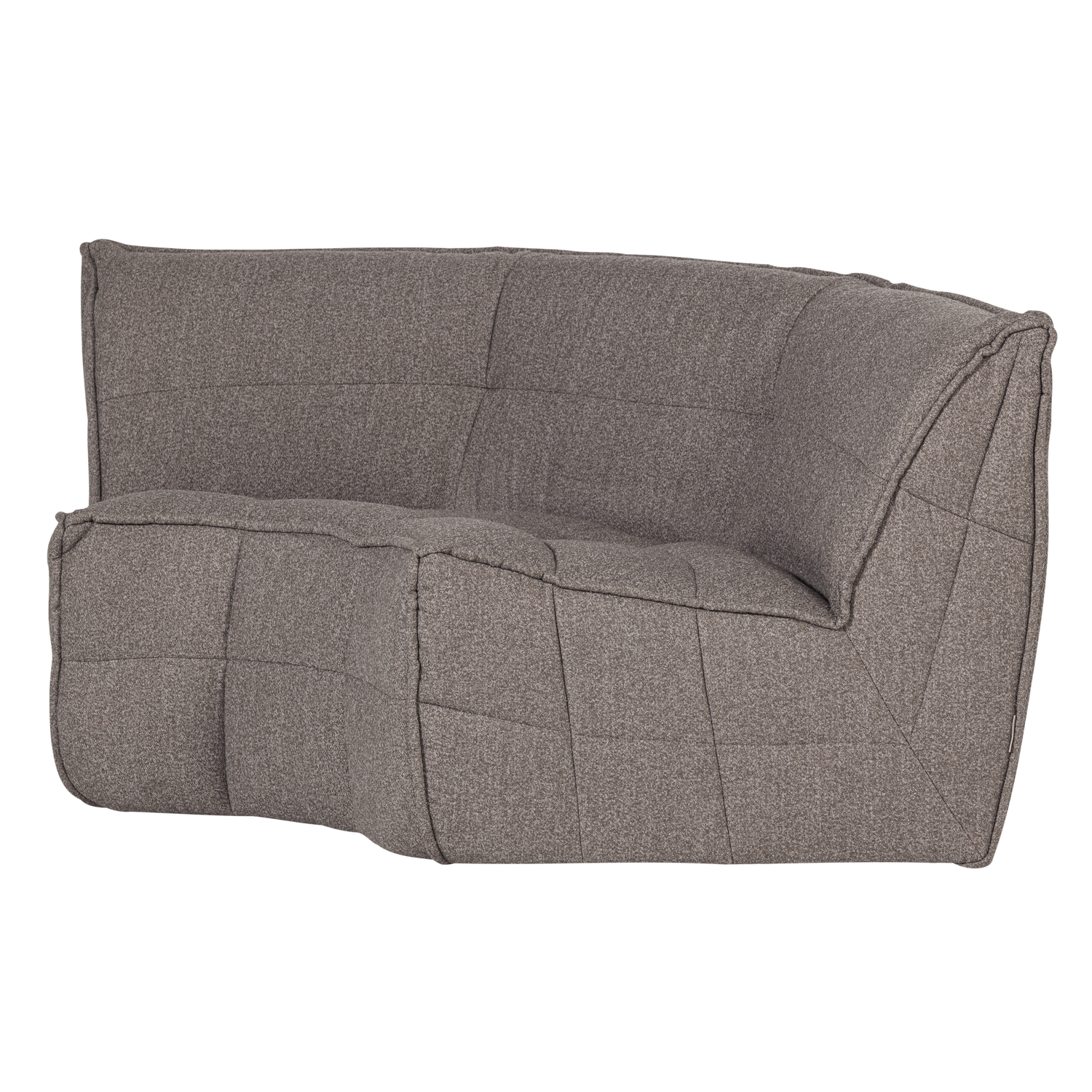 Cluster hoekelement boucle warm grijs