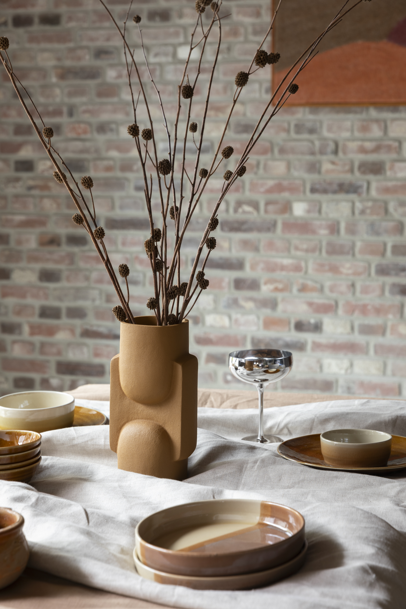 Vase santos ochre