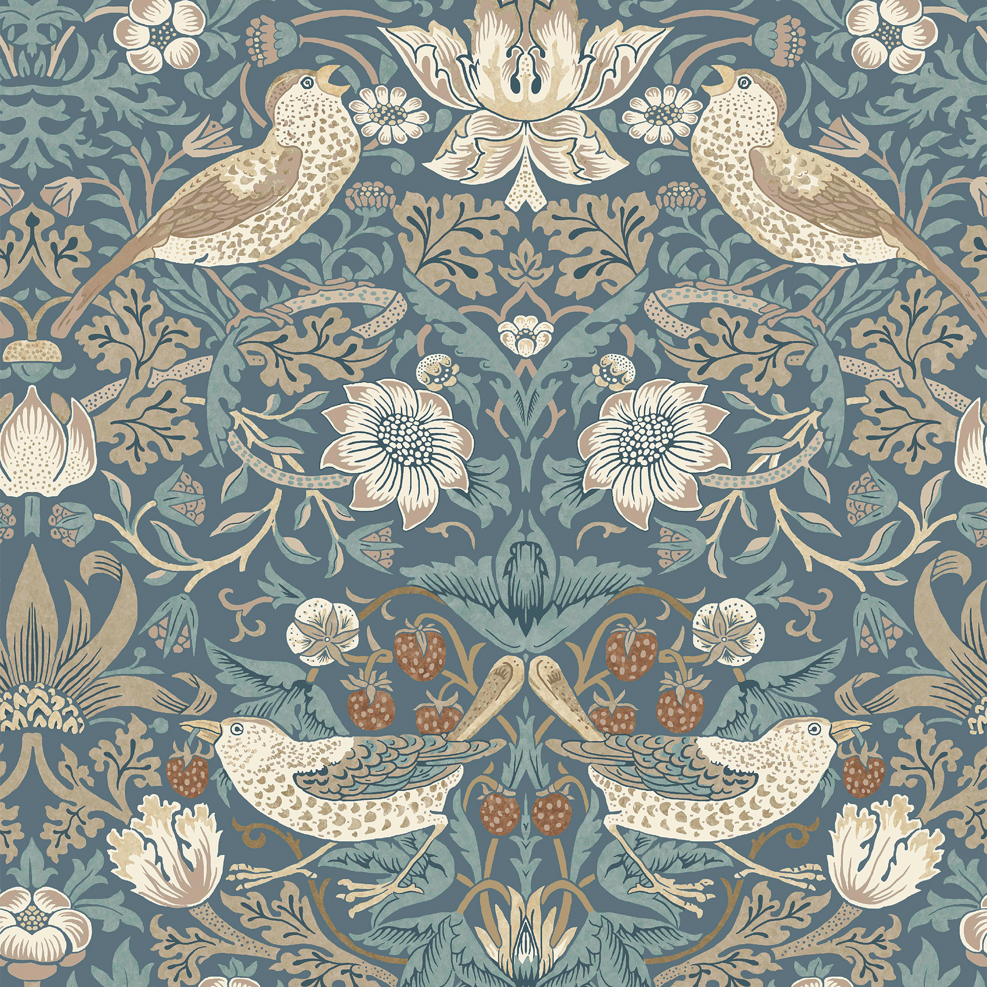 Vliesbehang William Morris at Home Strawberry Thief