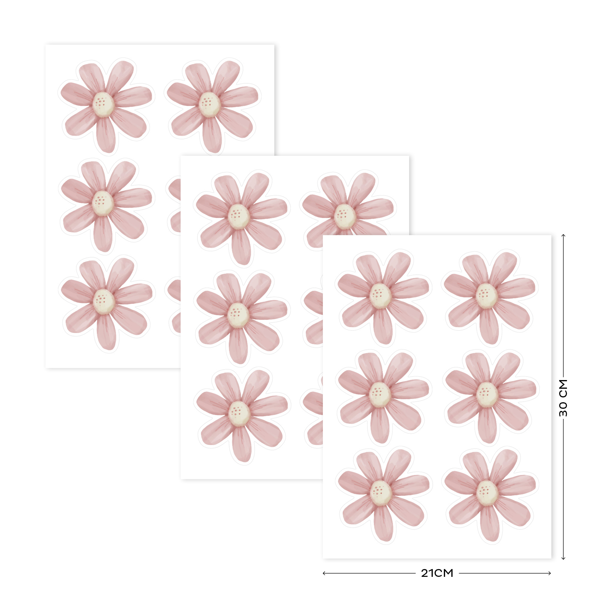 Muurstickers Fairy Garden Flowers (A4)