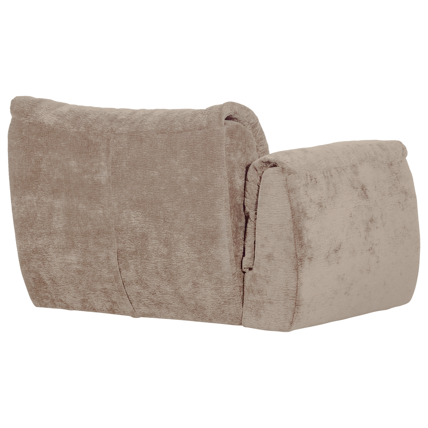 Baggy 1-zits element met arm links geweven chenille oudroze