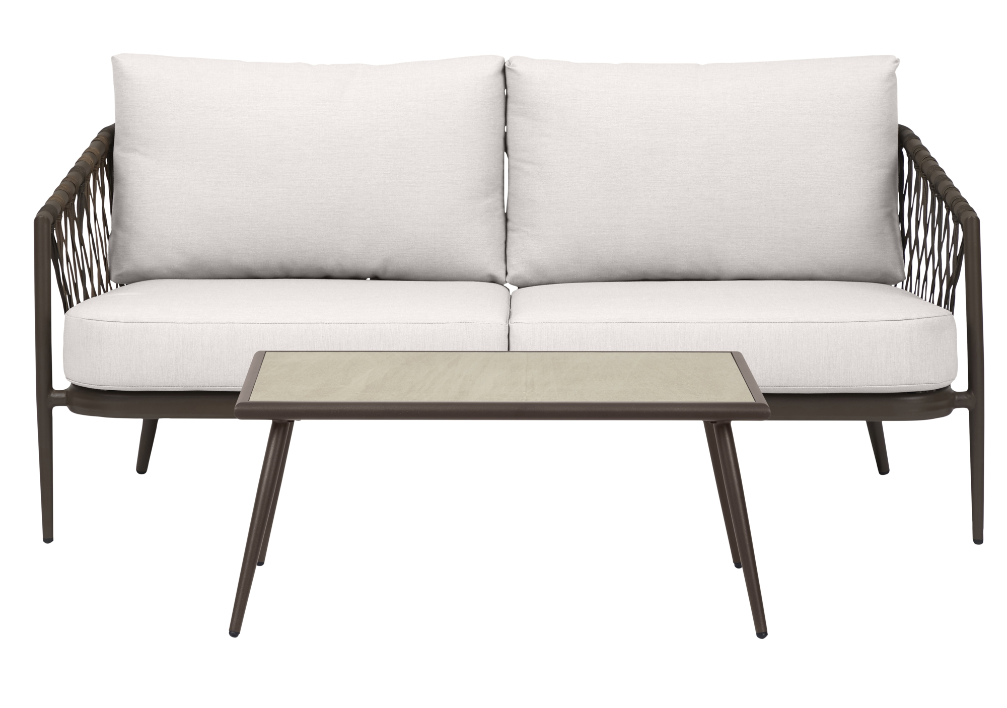 Marloes 4 delige tuin loungeset beige