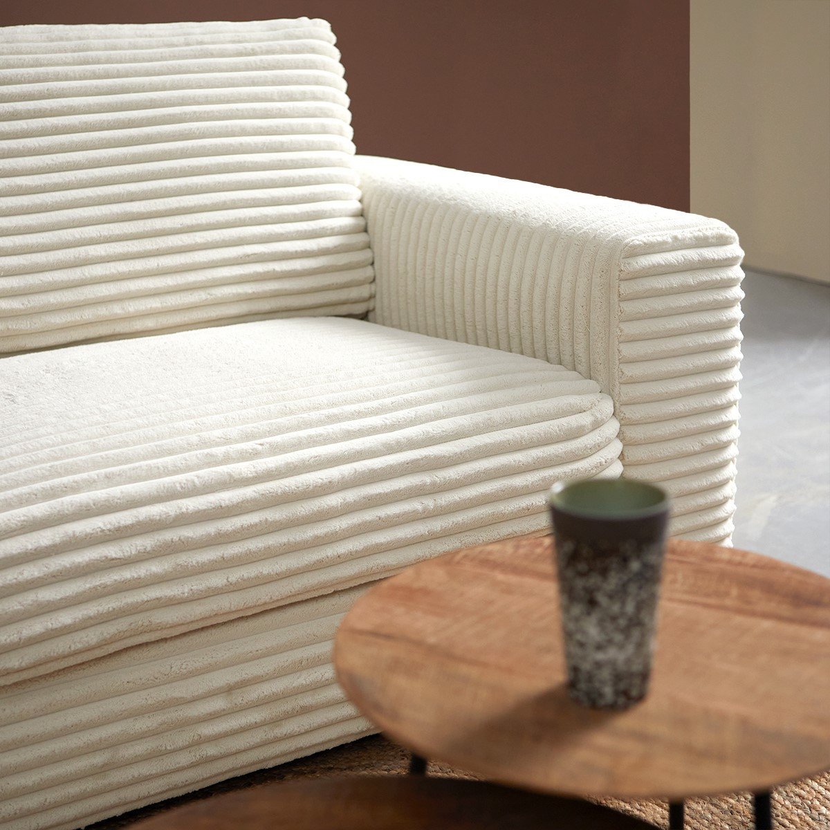Hoekbank Avero Crème Chaise Longue
