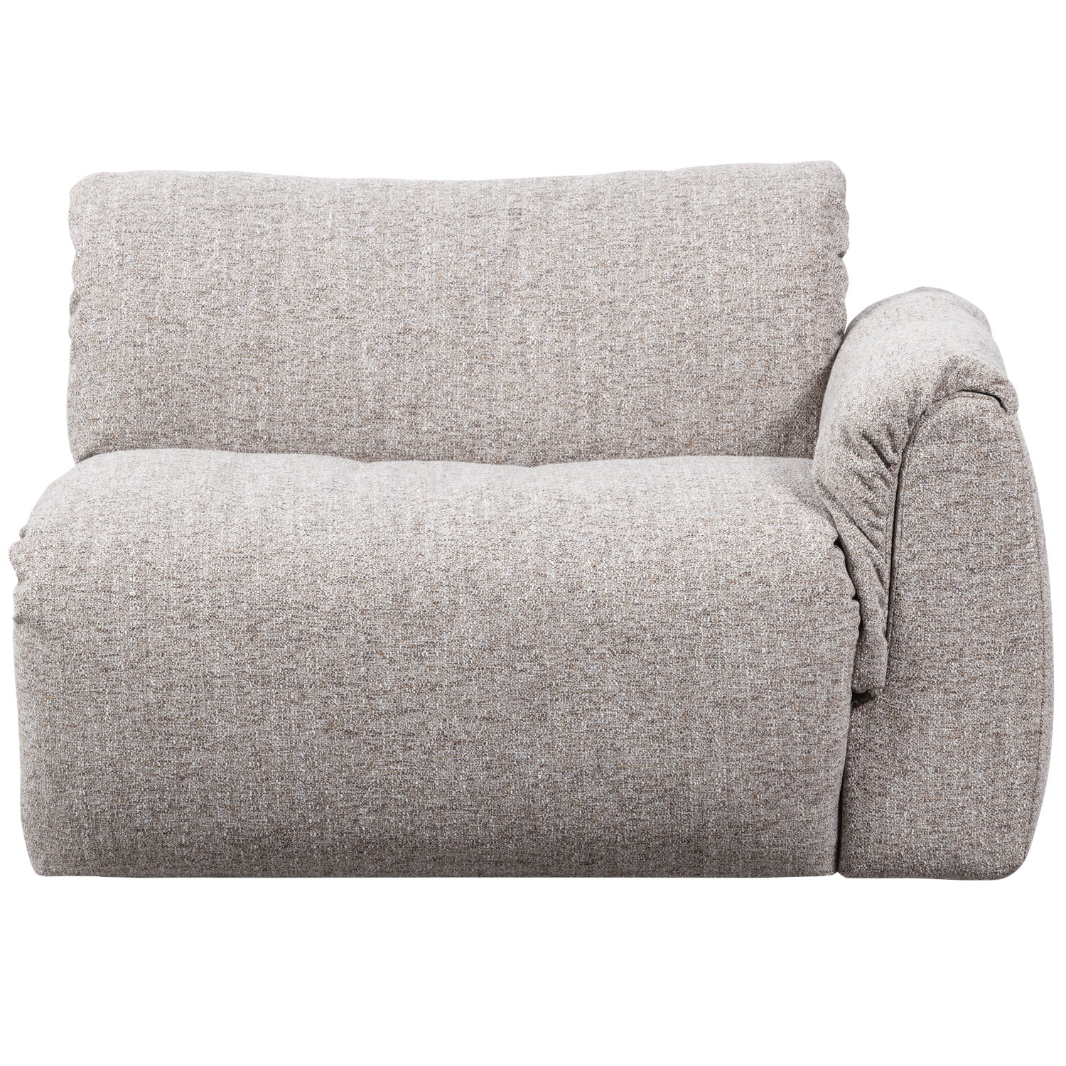 Baggy 1-zits element met arm rechts geweven chenille bruin