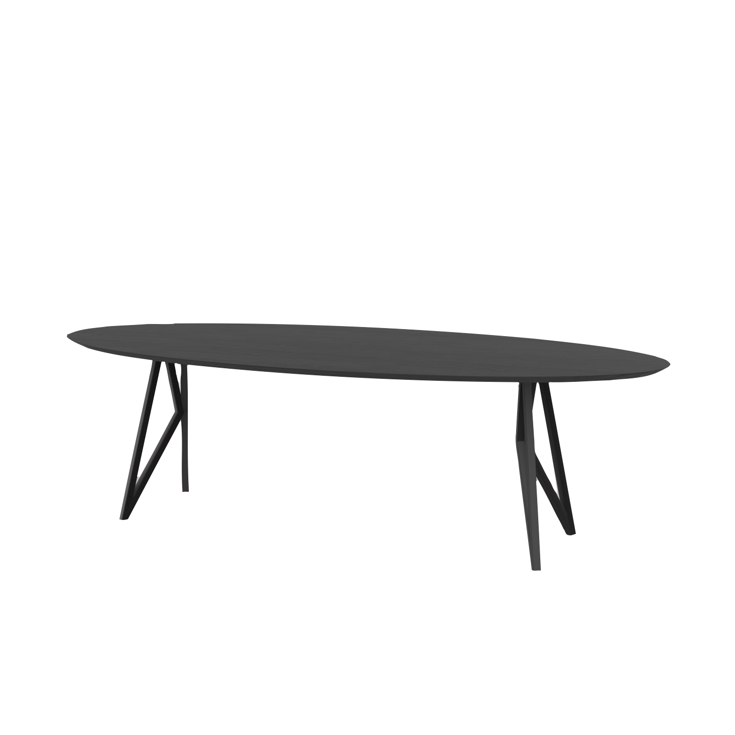 Studio HENK tafel Butterfly Ovaal - zwart frame, zwarte beits