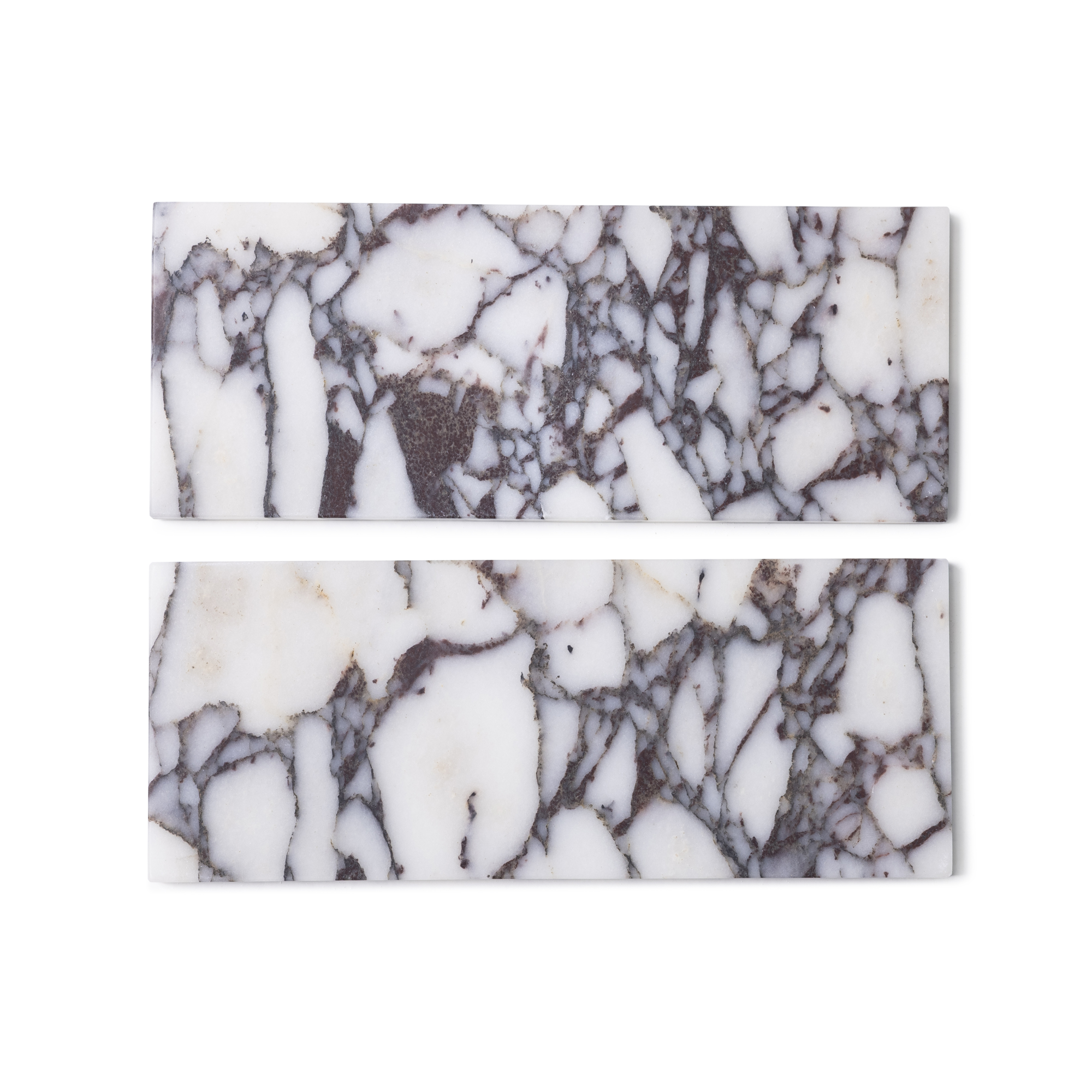 Marmer dienblad S 10x25cm - Calacatta