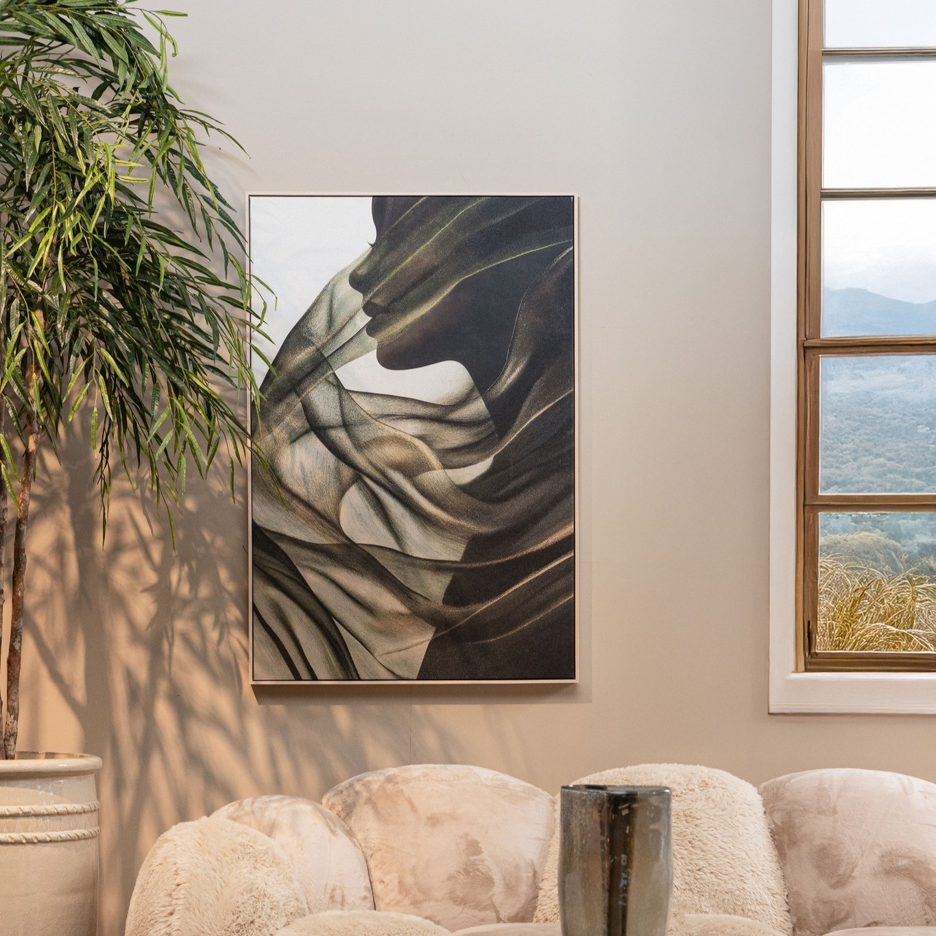 Canvas Elin Donkergroen